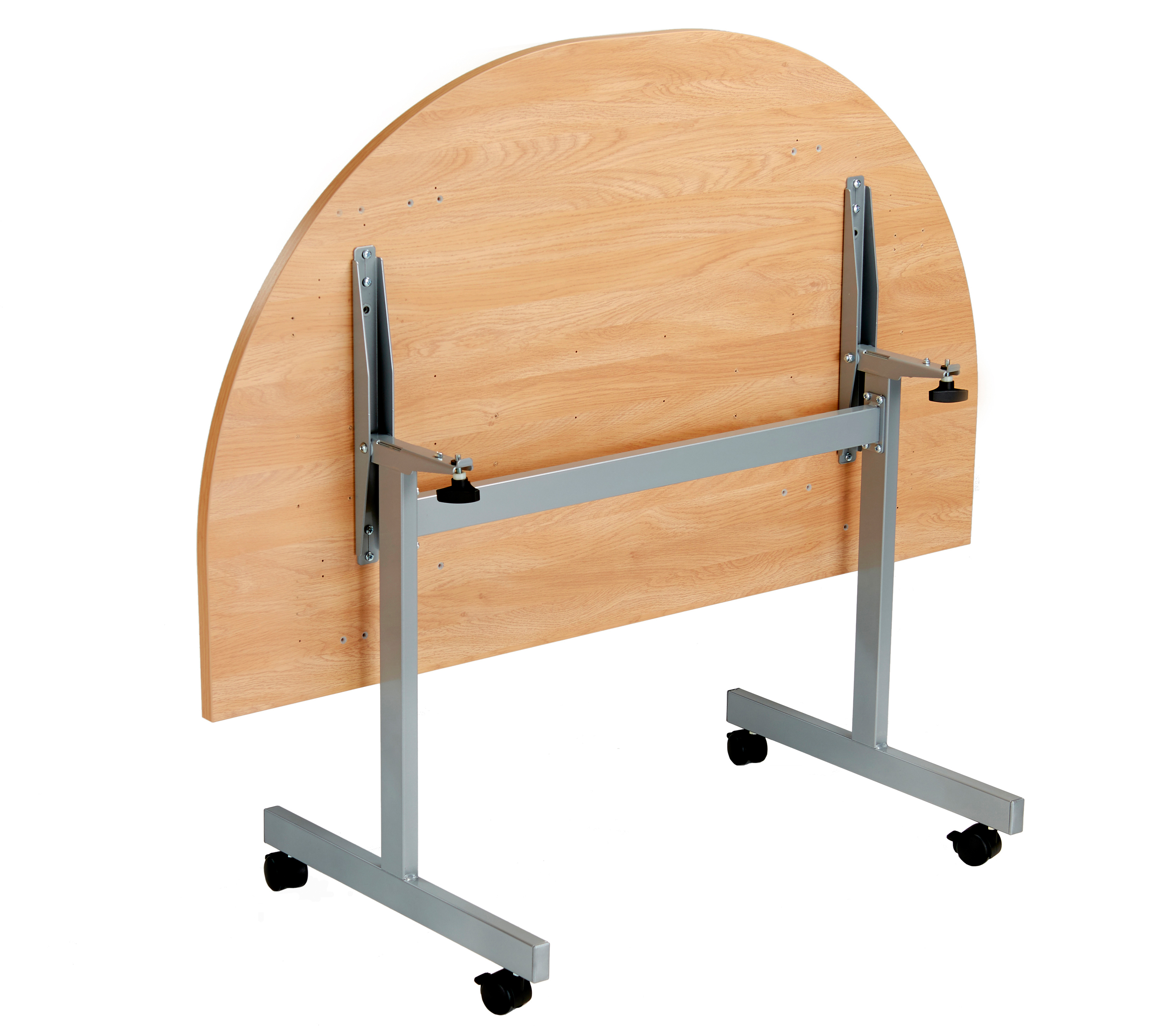 One Eighty D-End Tilting Table (FSC) | 1400 X 700 | Beech/Silver thumbnail 4