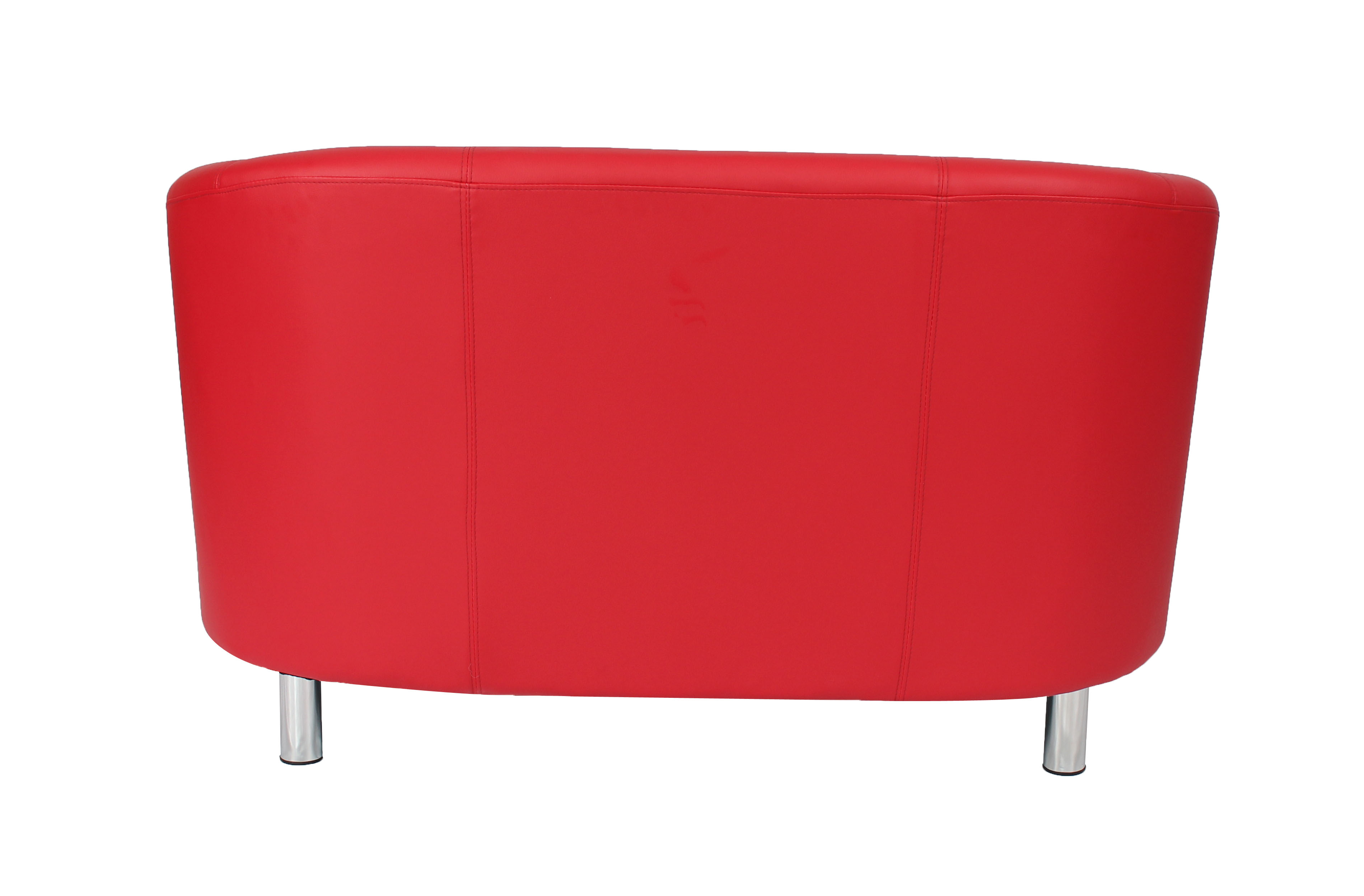 Tub Sofa with Metal Feet | Red PU thumbnail 5