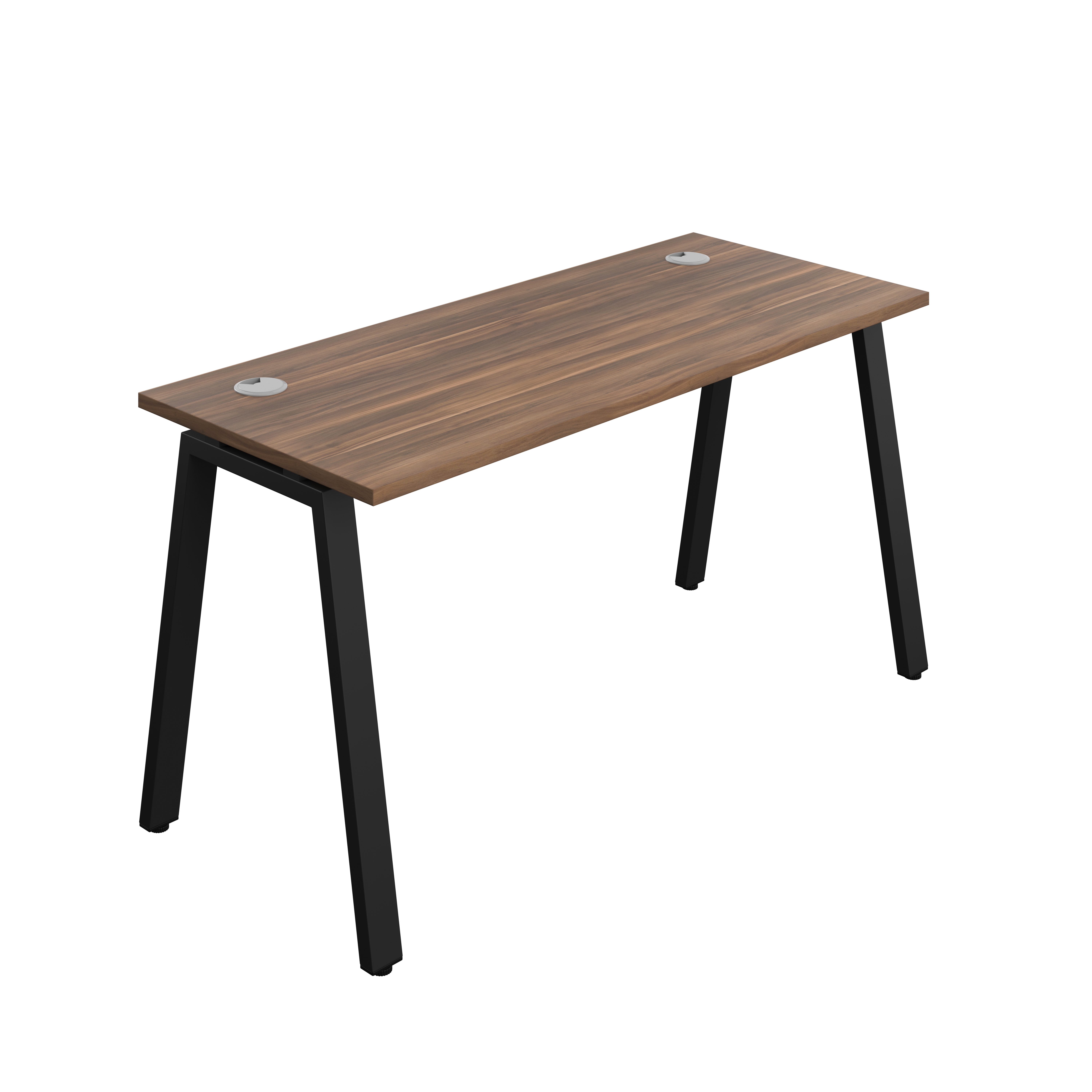Synergy Bench with Cable Ports: 1 Person (FSC) : A-Frame Leg : 1400 | 600 | Dark Walnut/Black