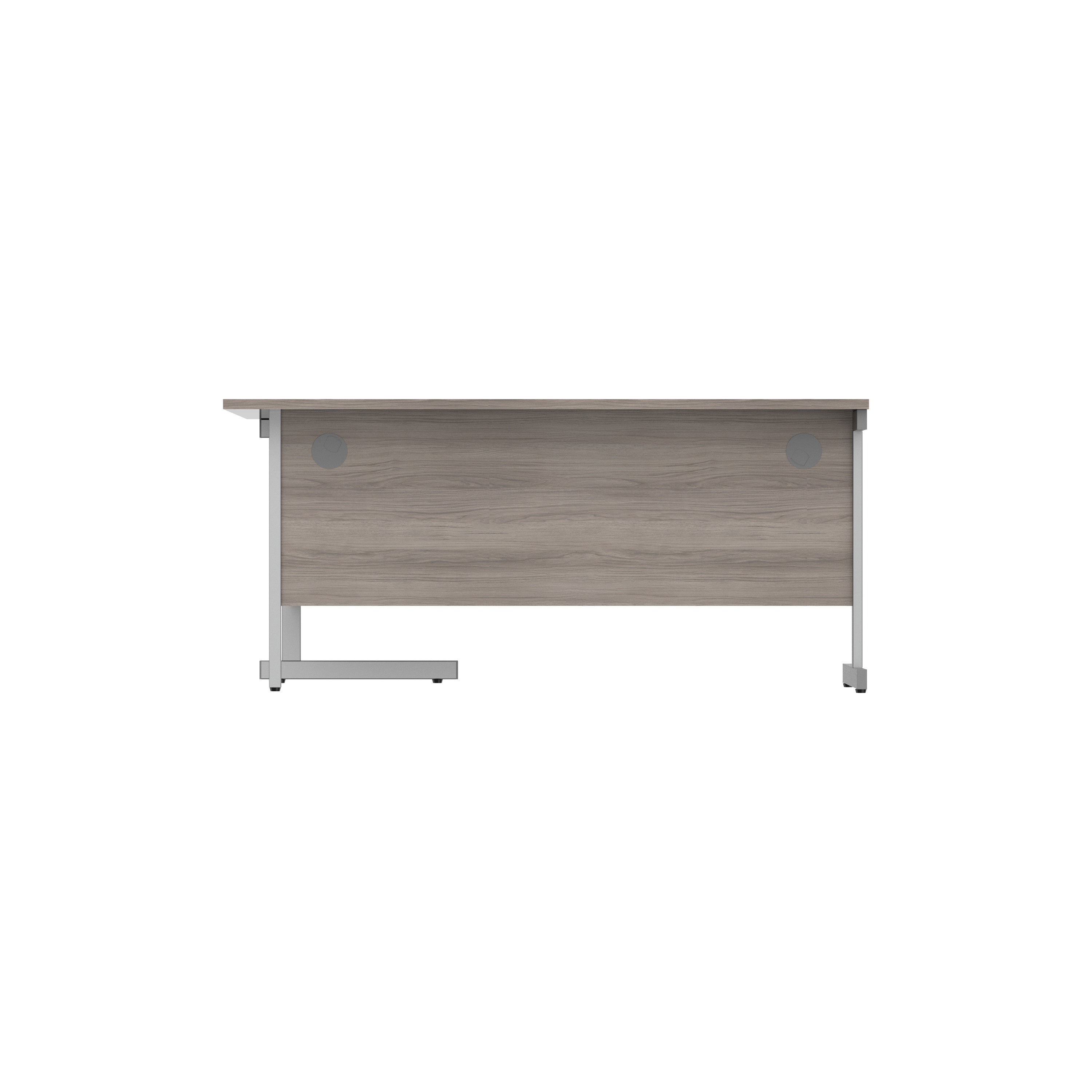 Office Right Hand Corner Desk with Steel Single Upright Cantilever Frame (FSC) | 1600X1200 | Alaskan Grey Oak/Graphite thumbnail 5