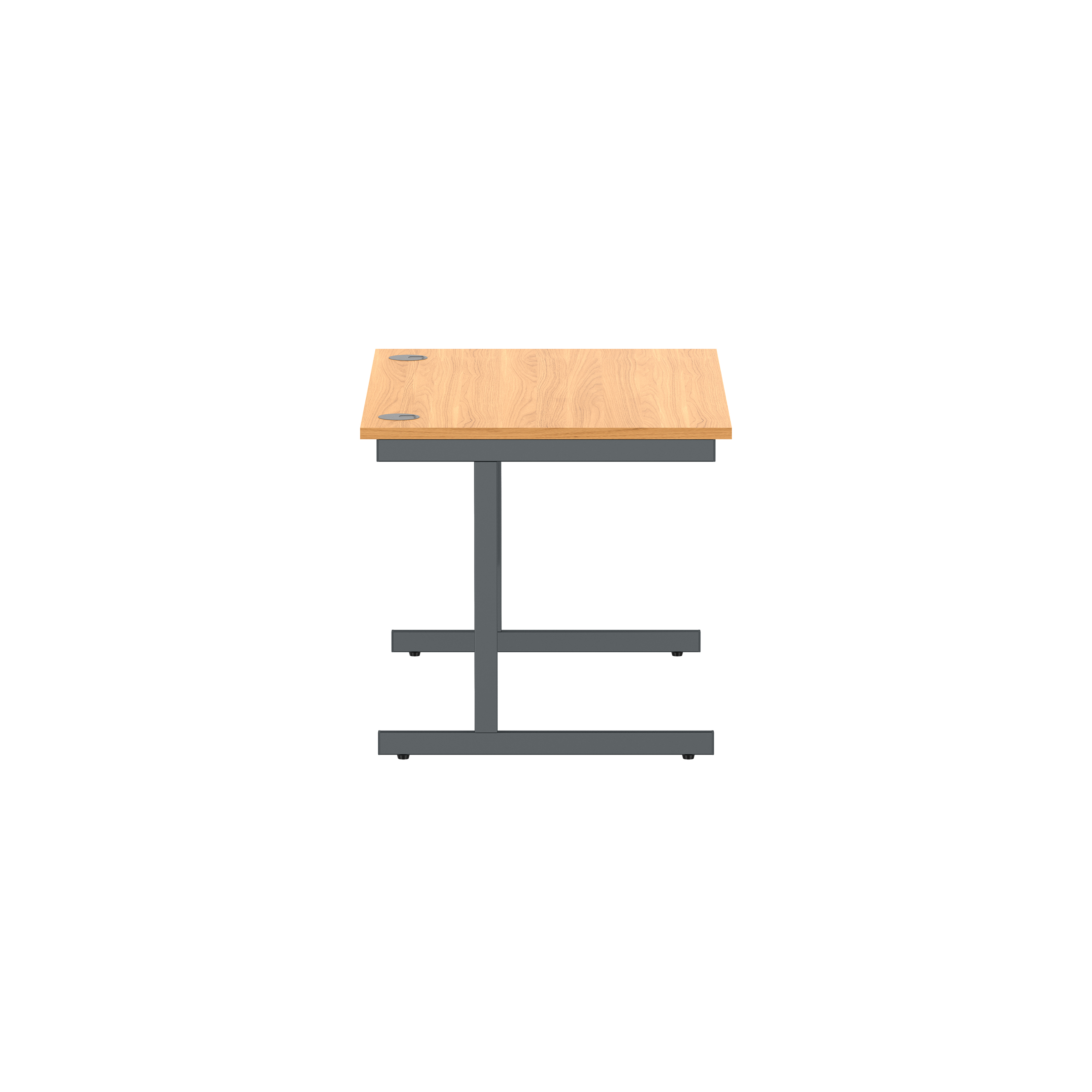 Office Rectangular Desk with Steel Single Upright Cantilever Frame (FSC) | 1200X800 | Norwegian Beech/Graphite thumbnail 4