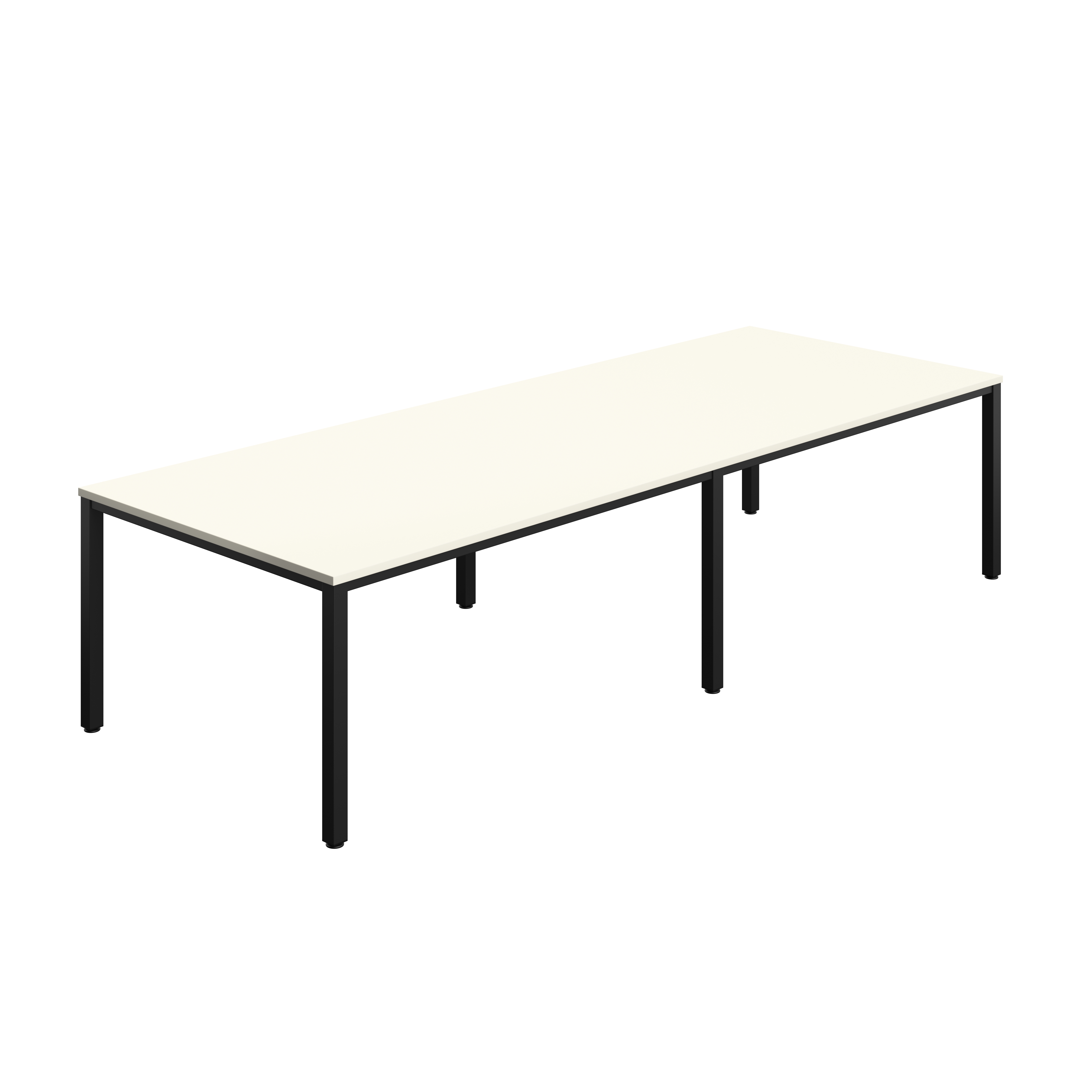 Fraction Infinity Rectangular Meeting Table (FSC) | 3200 X 1200 | White/Black