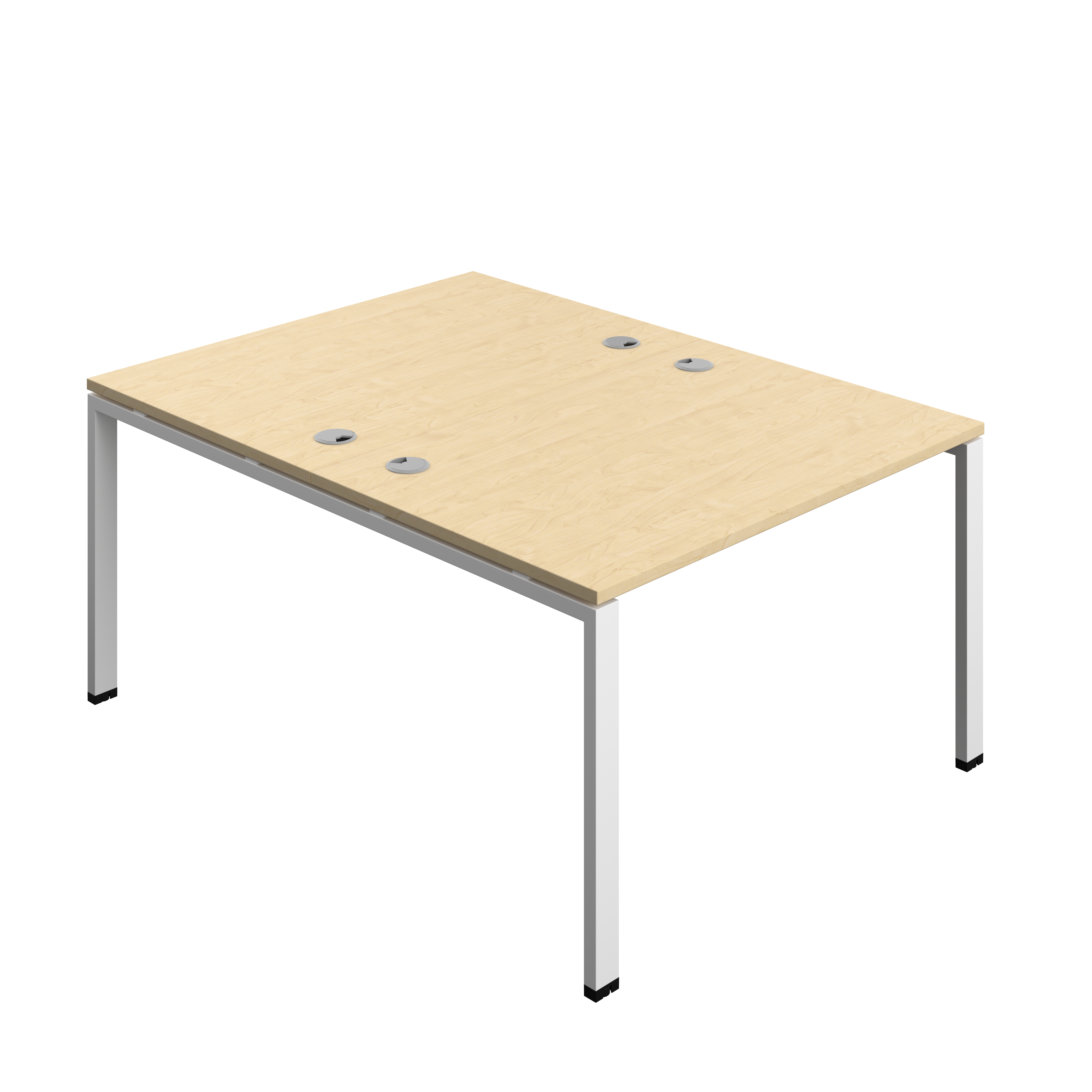 Synergy Bench with Cable Ports: 2 Person (FSC) : Goal Post Leg : 1200 | 800 | Maple/White