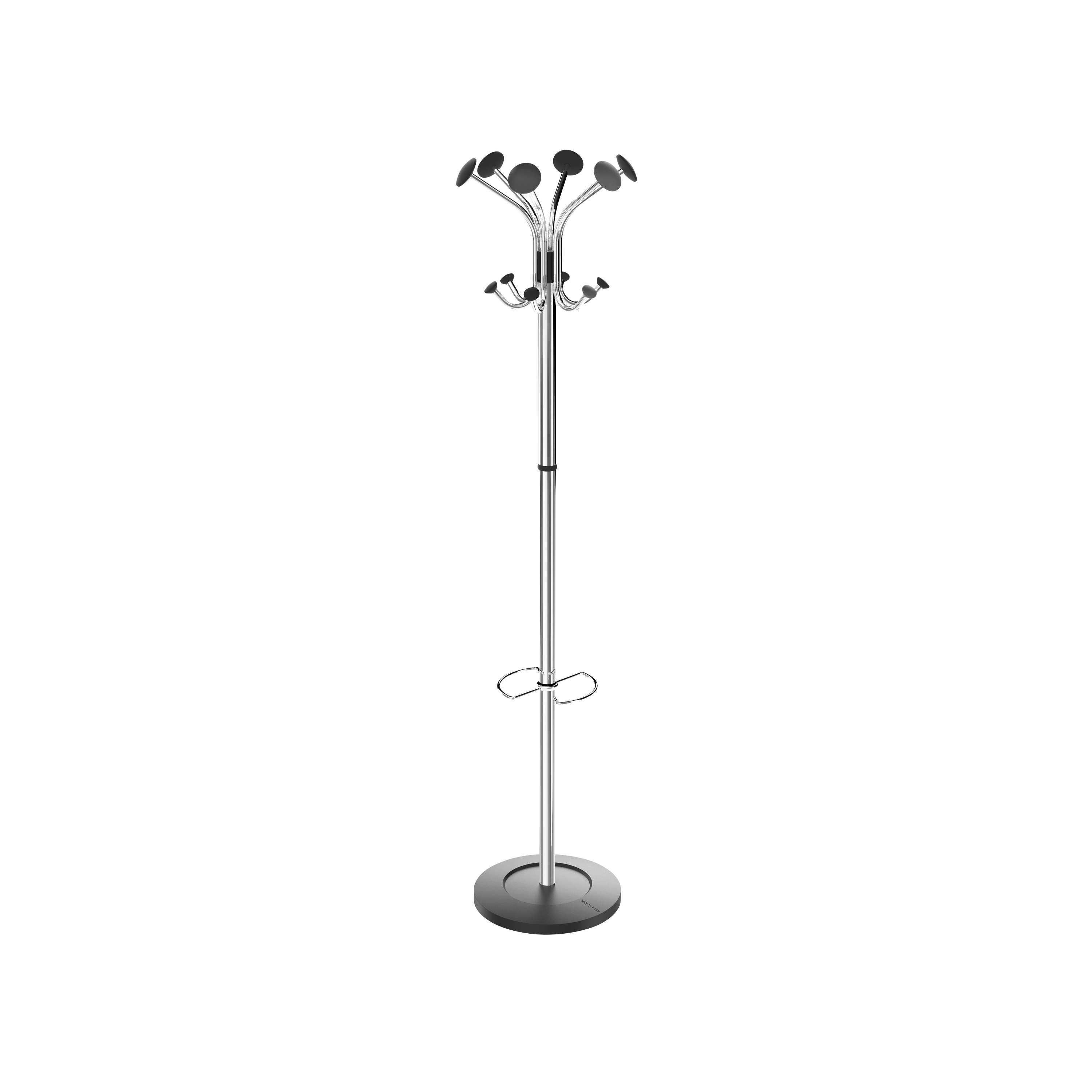 Coat+stand+Chrome%2FBlack