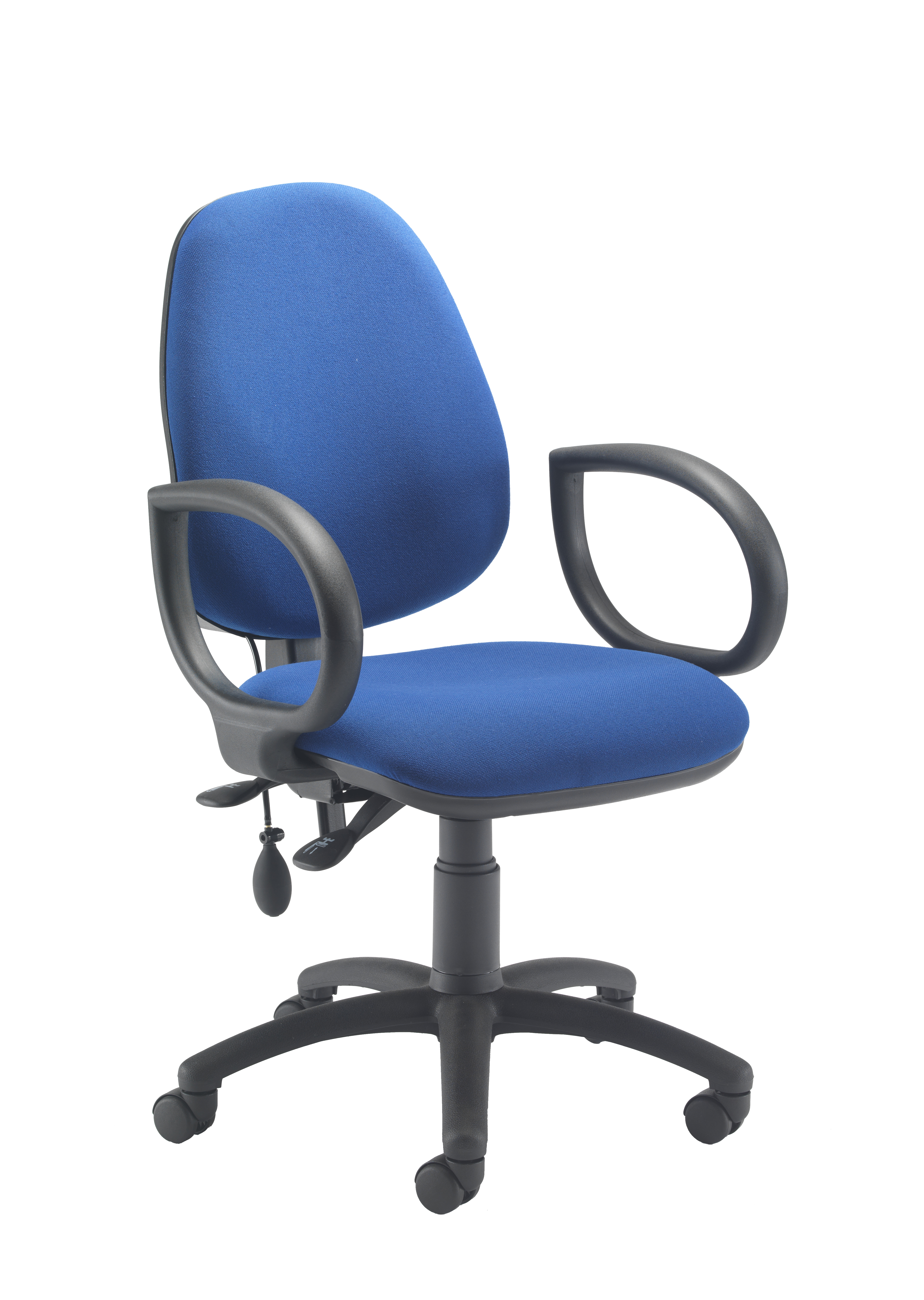 Calypso Ergo 2 Lever Office Chair with Lumbar Pump | Fixed Arms | Royal Blue