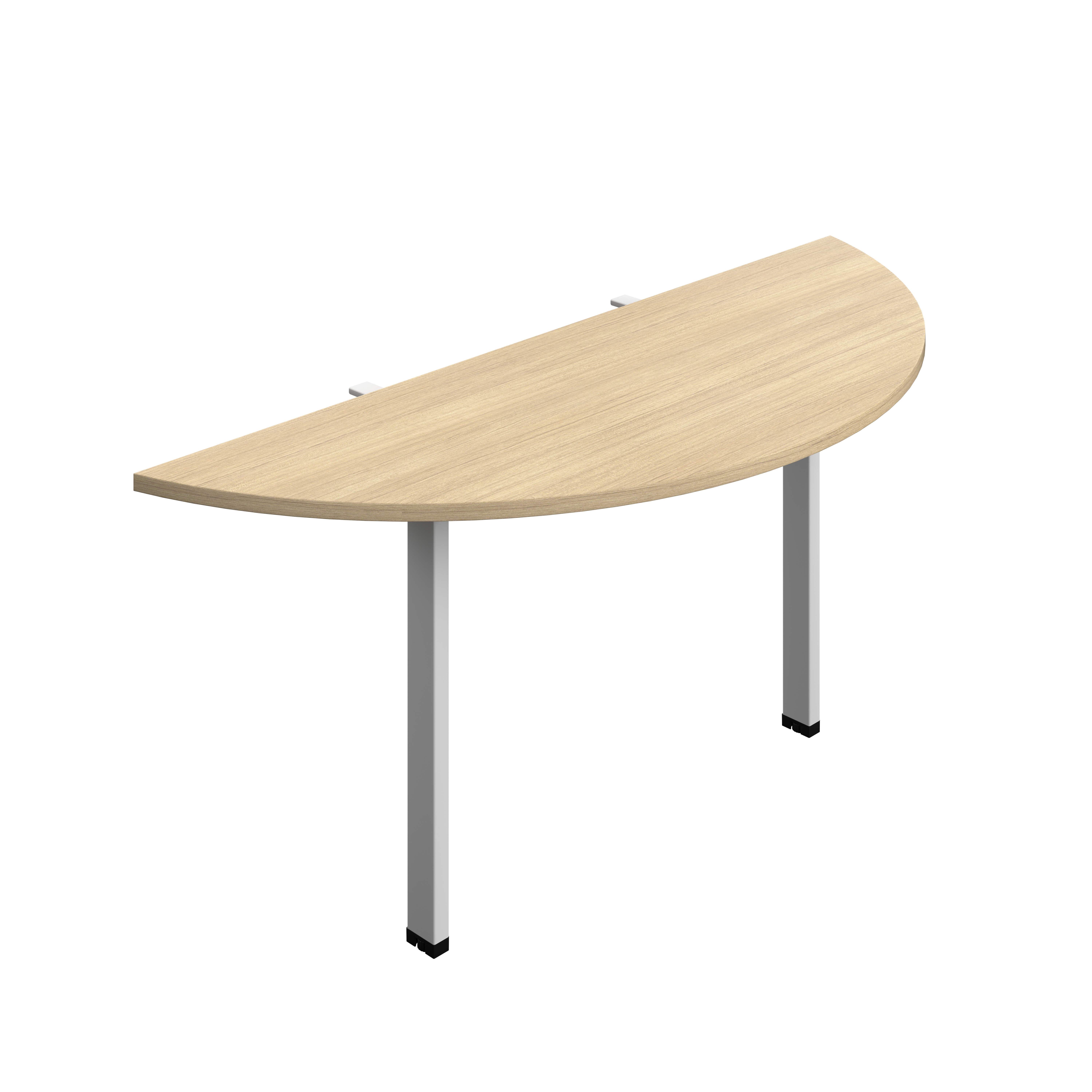 Synergy Screen Depth D-End Single Person Bench : Goal Post Leg : 1600 | 600 | Nova Oak/Silver