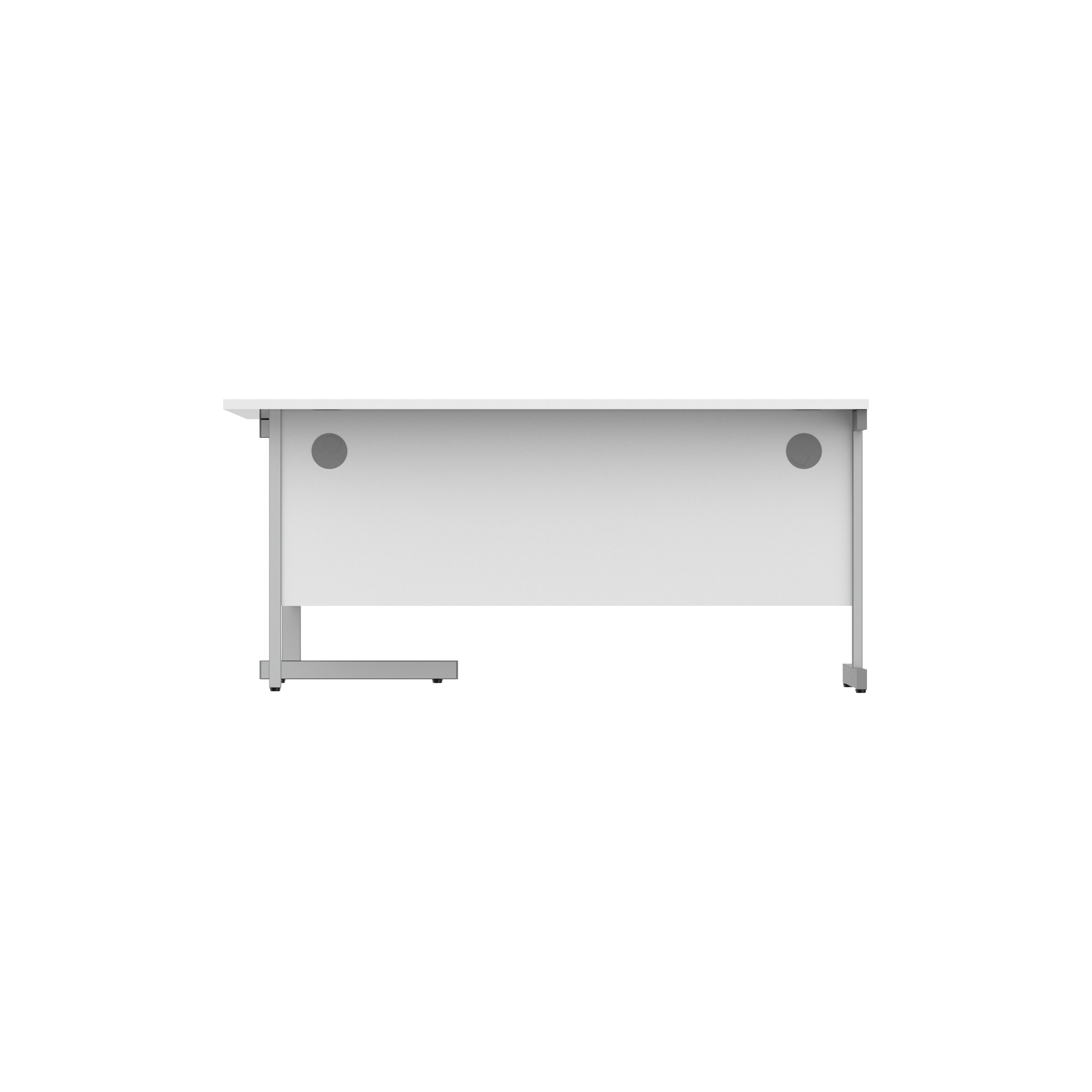 Office Right Hand Corner Desk with Steel Single Upright Cantilever Frame (FSC) | 1600X1200 | Arctic White/Graphite thumbnail 5