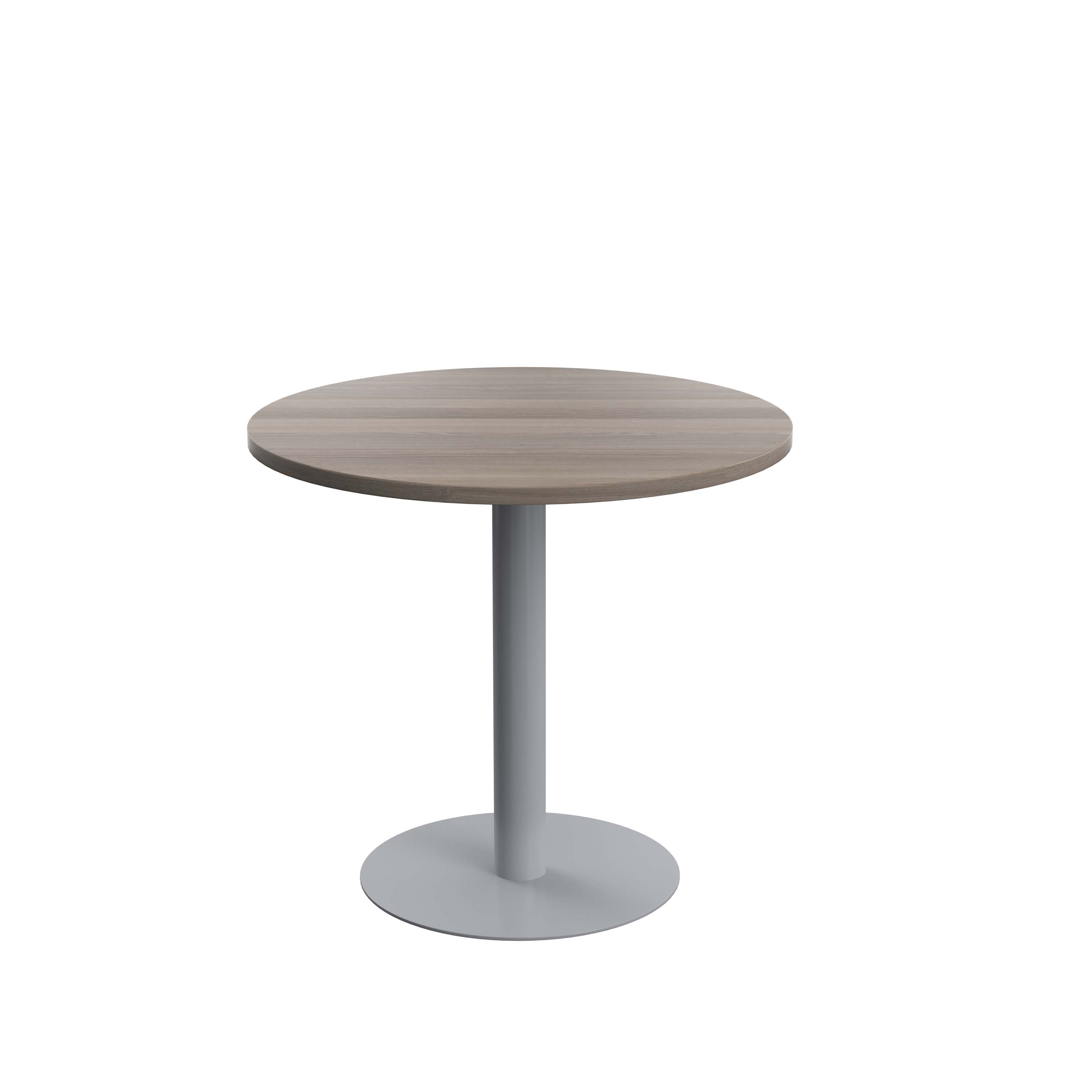 Contract Table Mid (FSC) | 800mm | Grey Oak/Silver