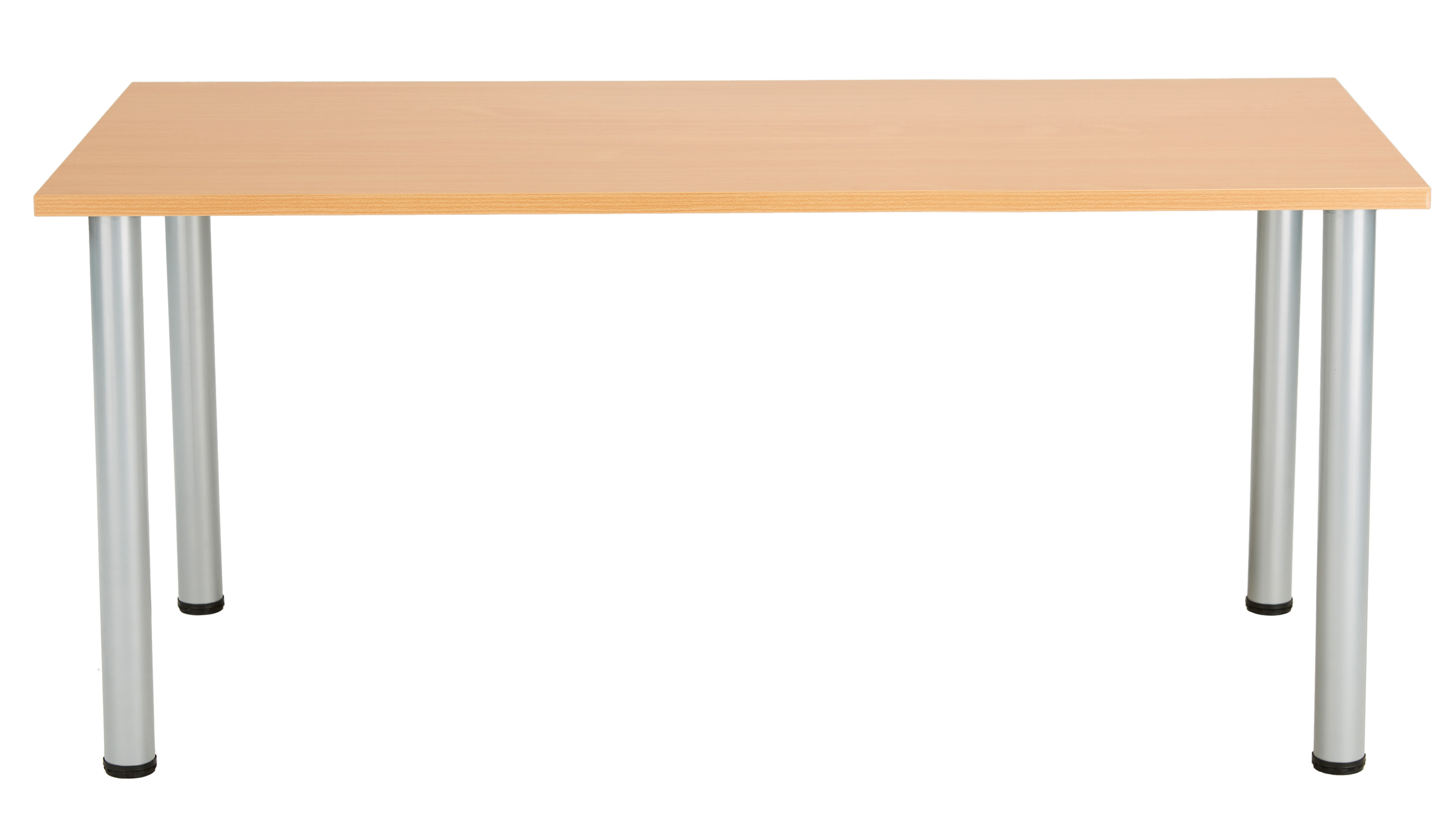 One Fraction Plus Rectangular Meeting Table (FSC) | 1800X800 | Beech/Silver thumbnail 2