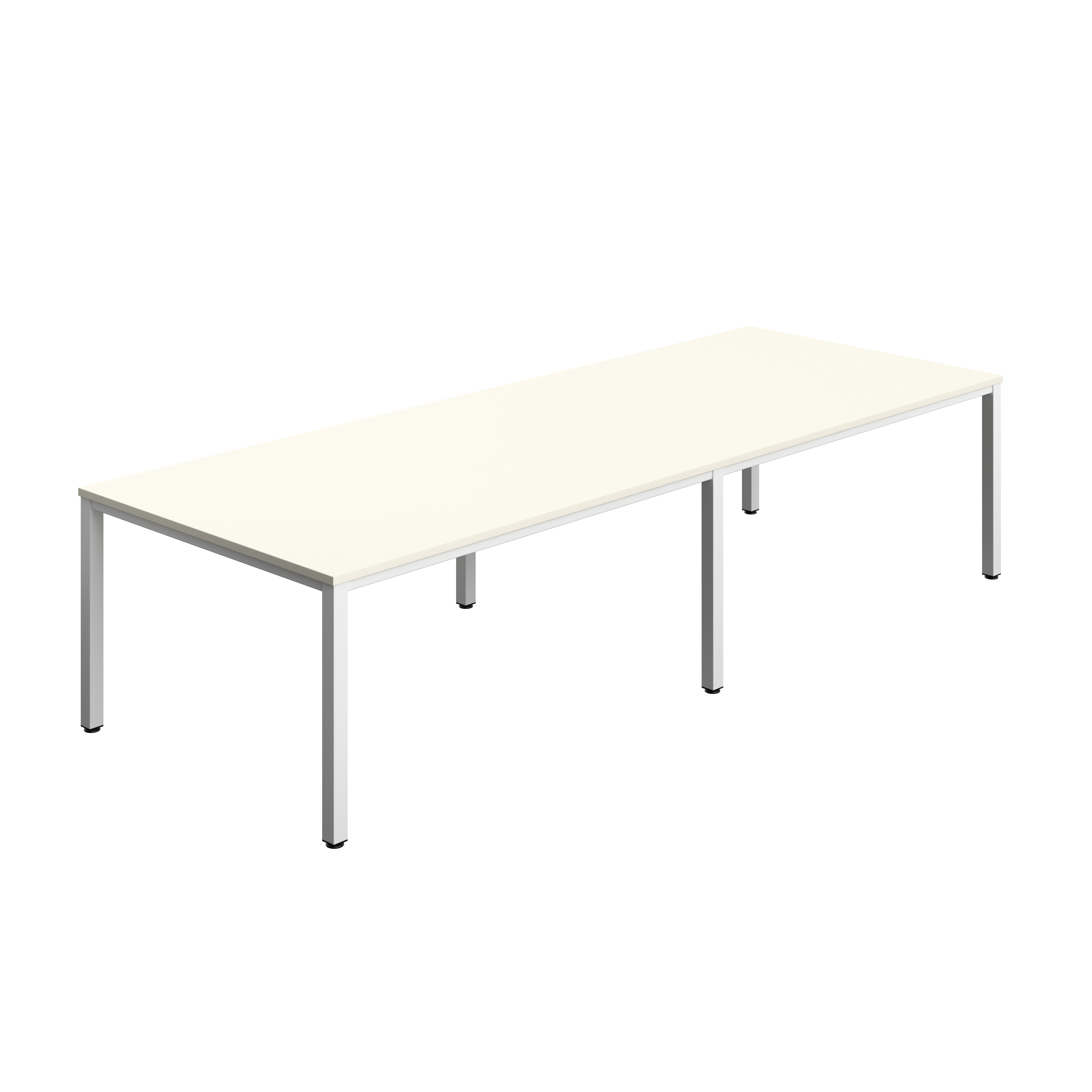 Fraction Infinity Rectangular Meeting Table (FSC) | 3200 X 1200 | White/White