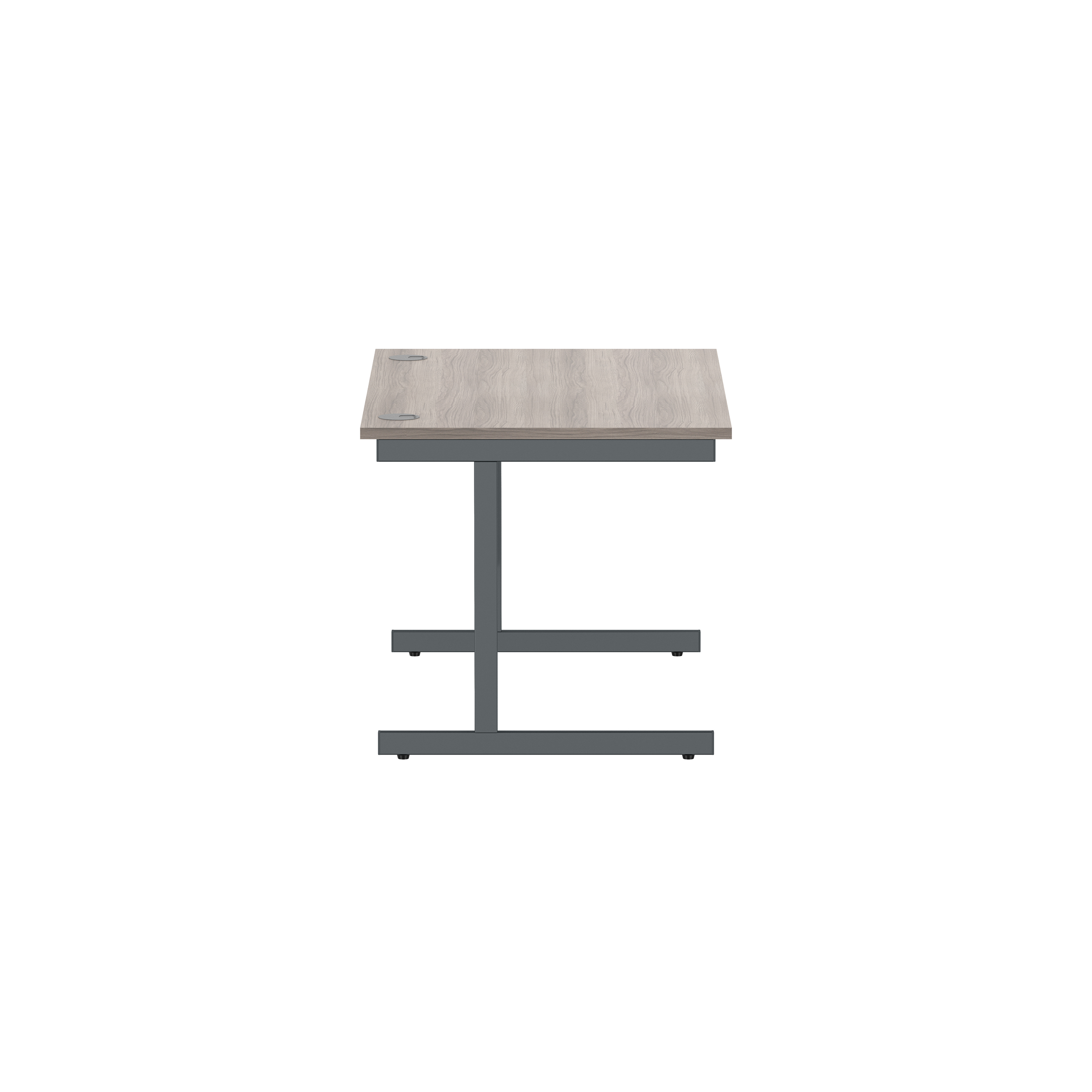 Office Rectangular Desk with Steel Single Upright Cantilever Frame (FSC) | 1200X800 | Alaskan Grey Oak/Graphite thumbnail 4