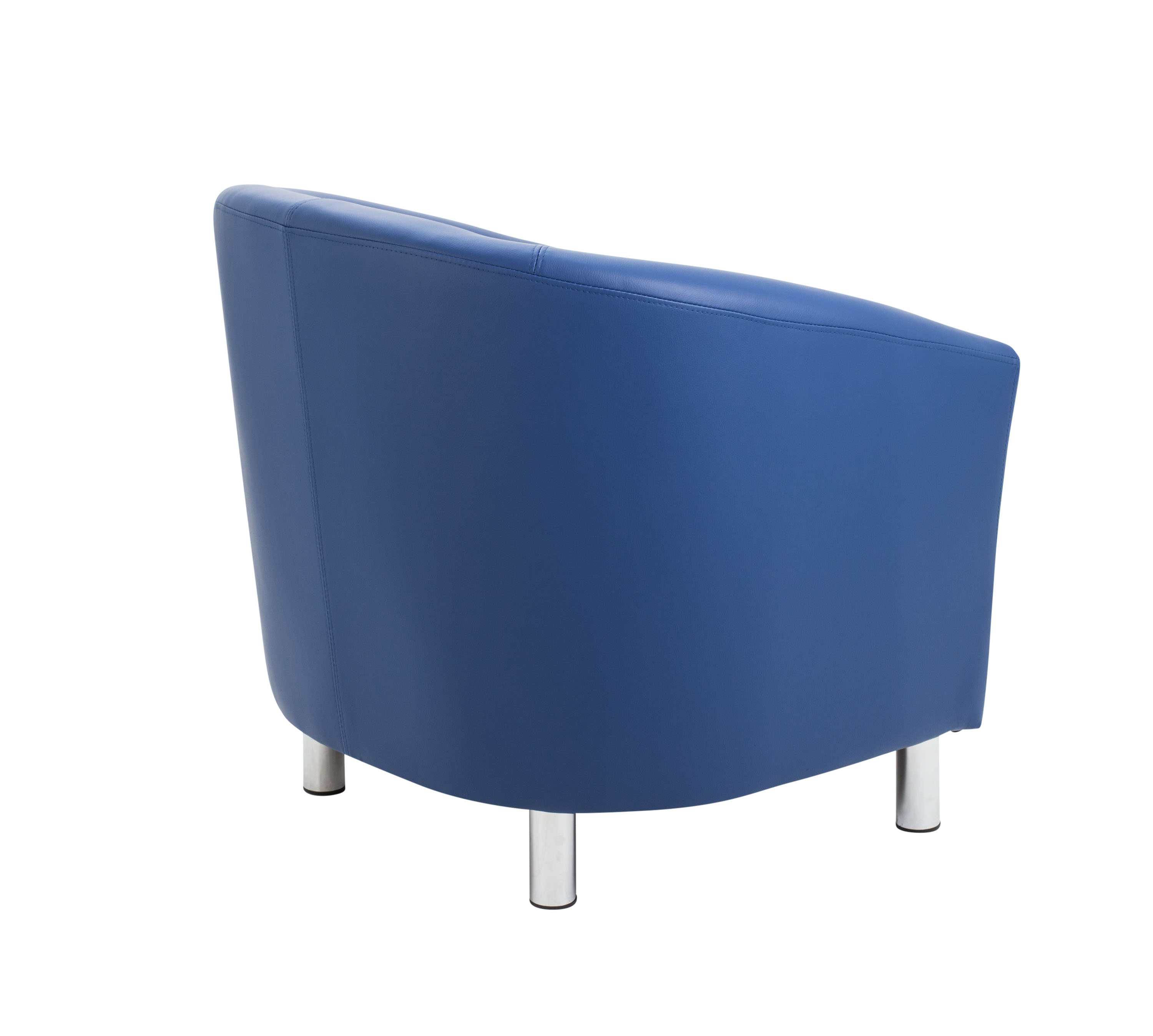 Tub Armchair with Metal Feet | Dark Blue PU thumbnail 4
