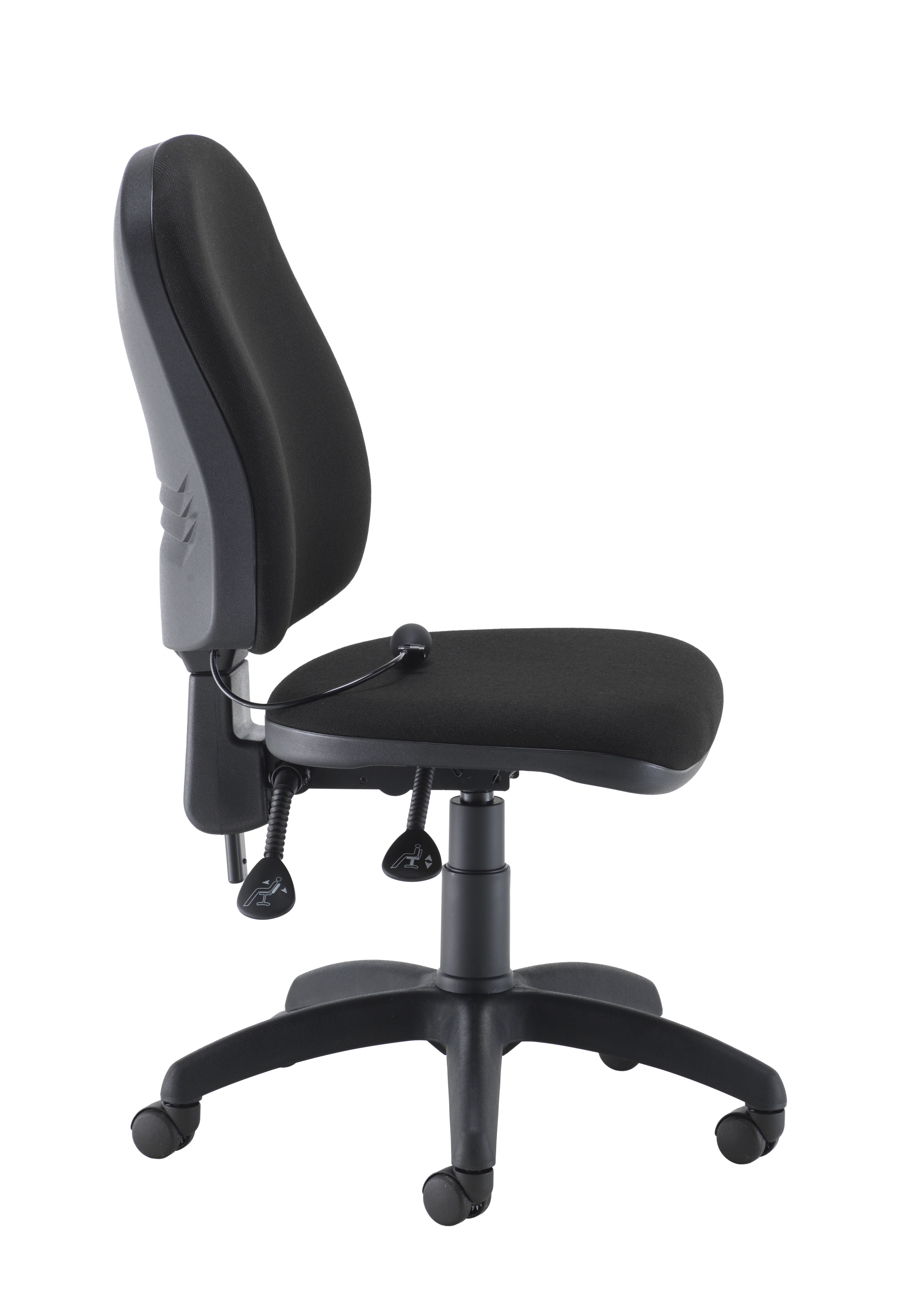 Calypso Ergo 2 Lever Office Chair with Lumbar Pump | No Arms | Black thumbnail 3
