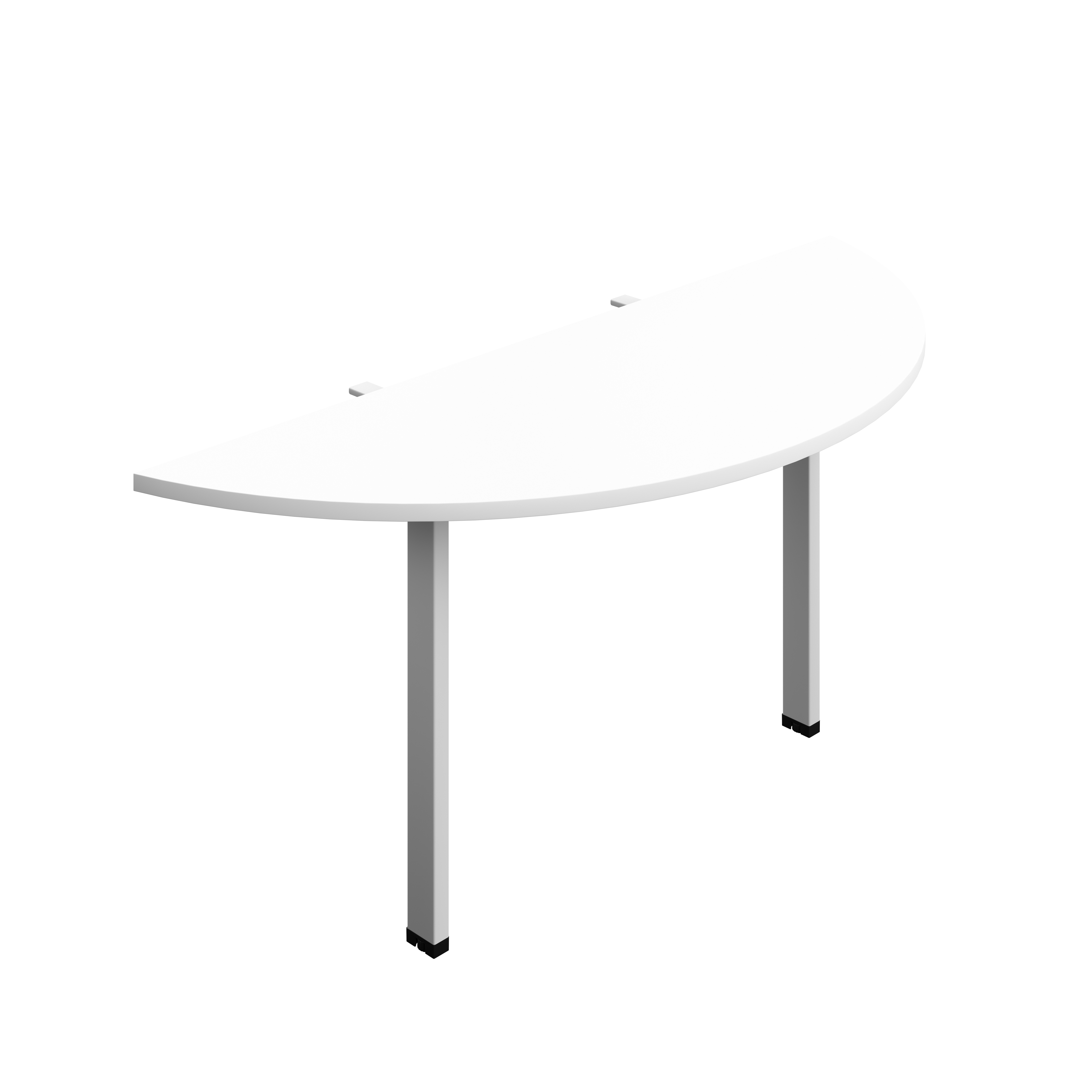 Synergy Screen Depth D-End Single Person Bench : Goal Post Leg : 1600 | 600 | White/Silver