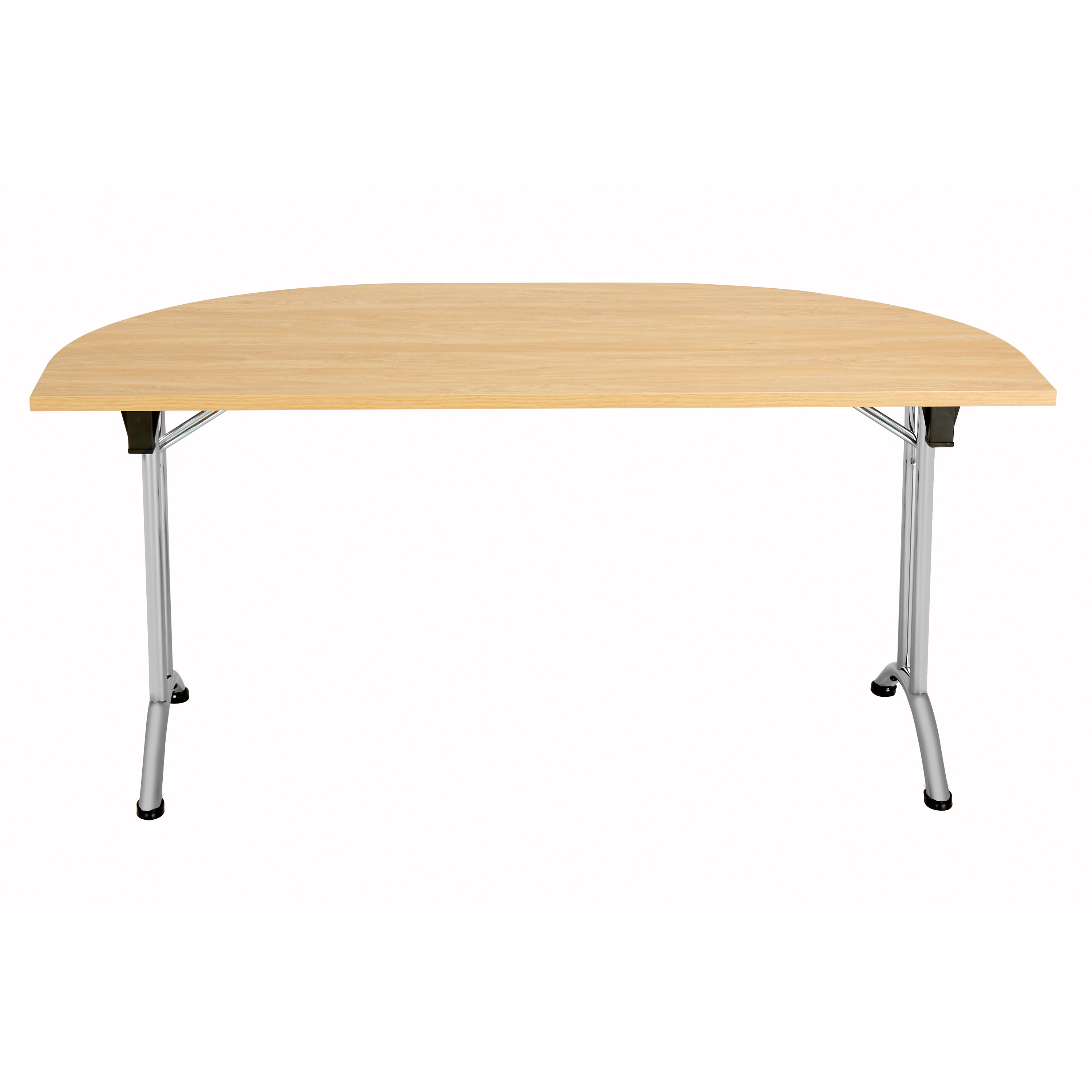 One Union D-End Folding Table (FSC) | 1600 X 800 | Nova Oak/Silver thumbnail 3