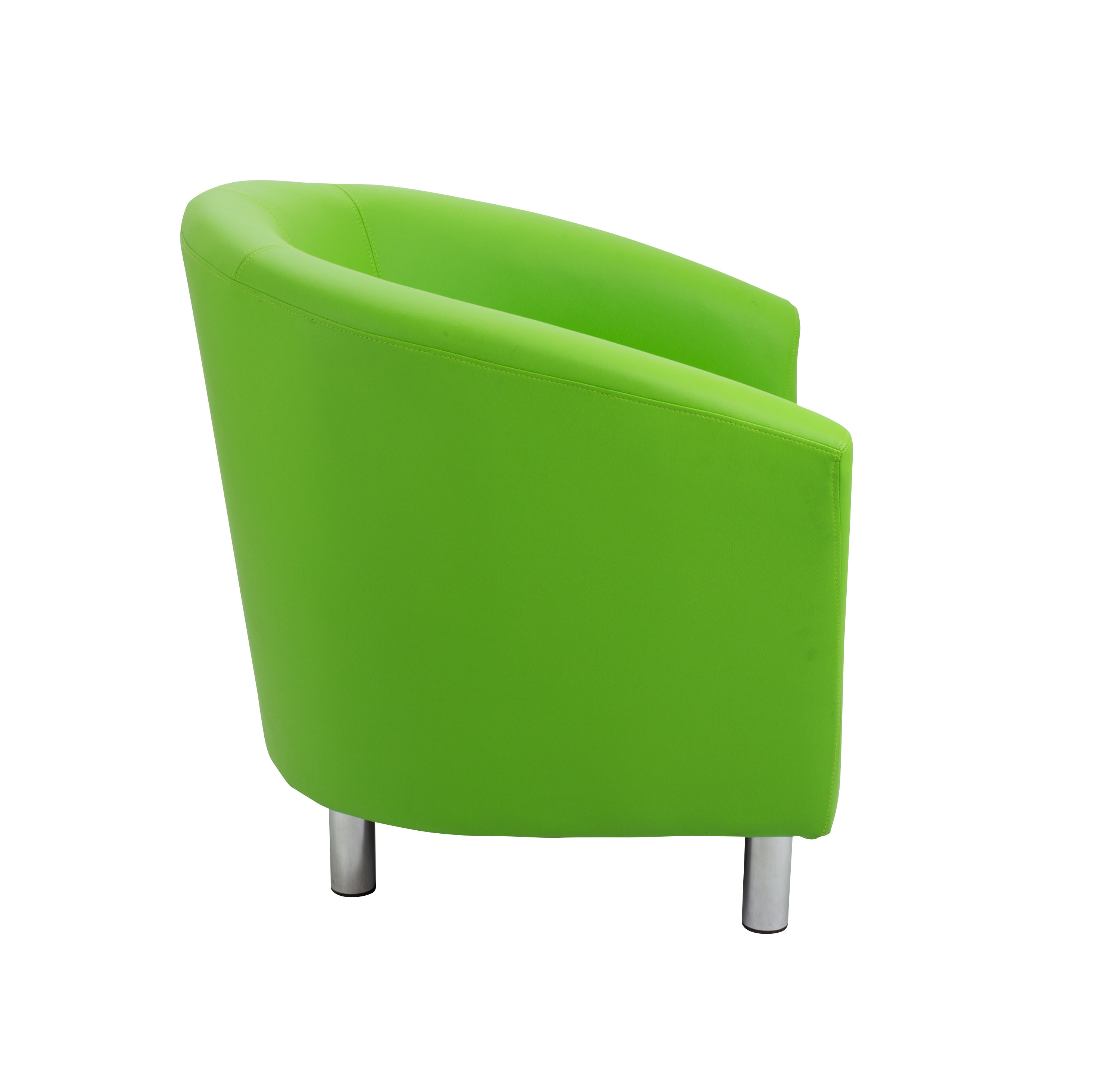 Tub Armchair with Metal Feet | Lime PU thumbnail 3