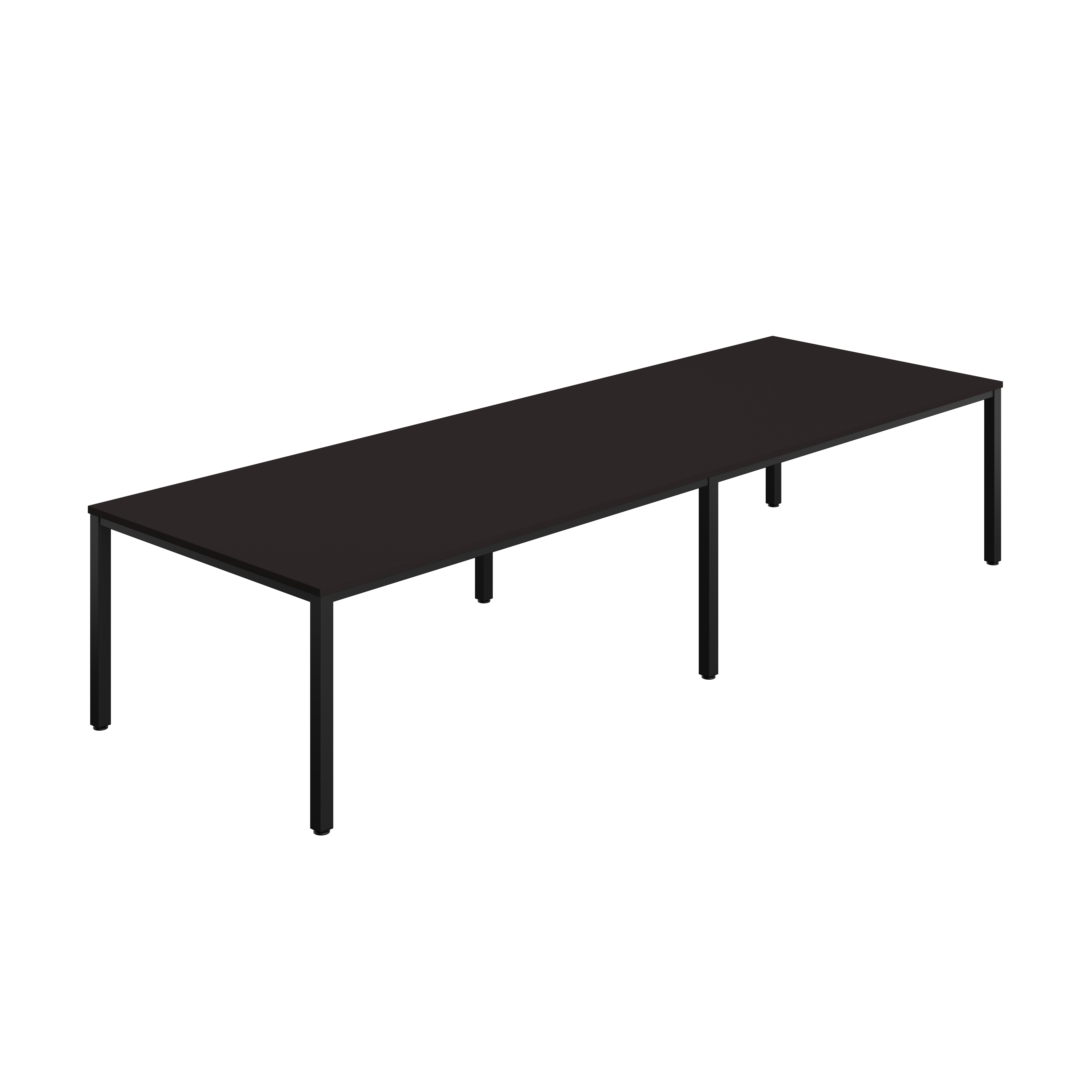Fraction Infinity Rectangular Meeting Table (FSC) | 3600 X 1200 | Anthracite/Black