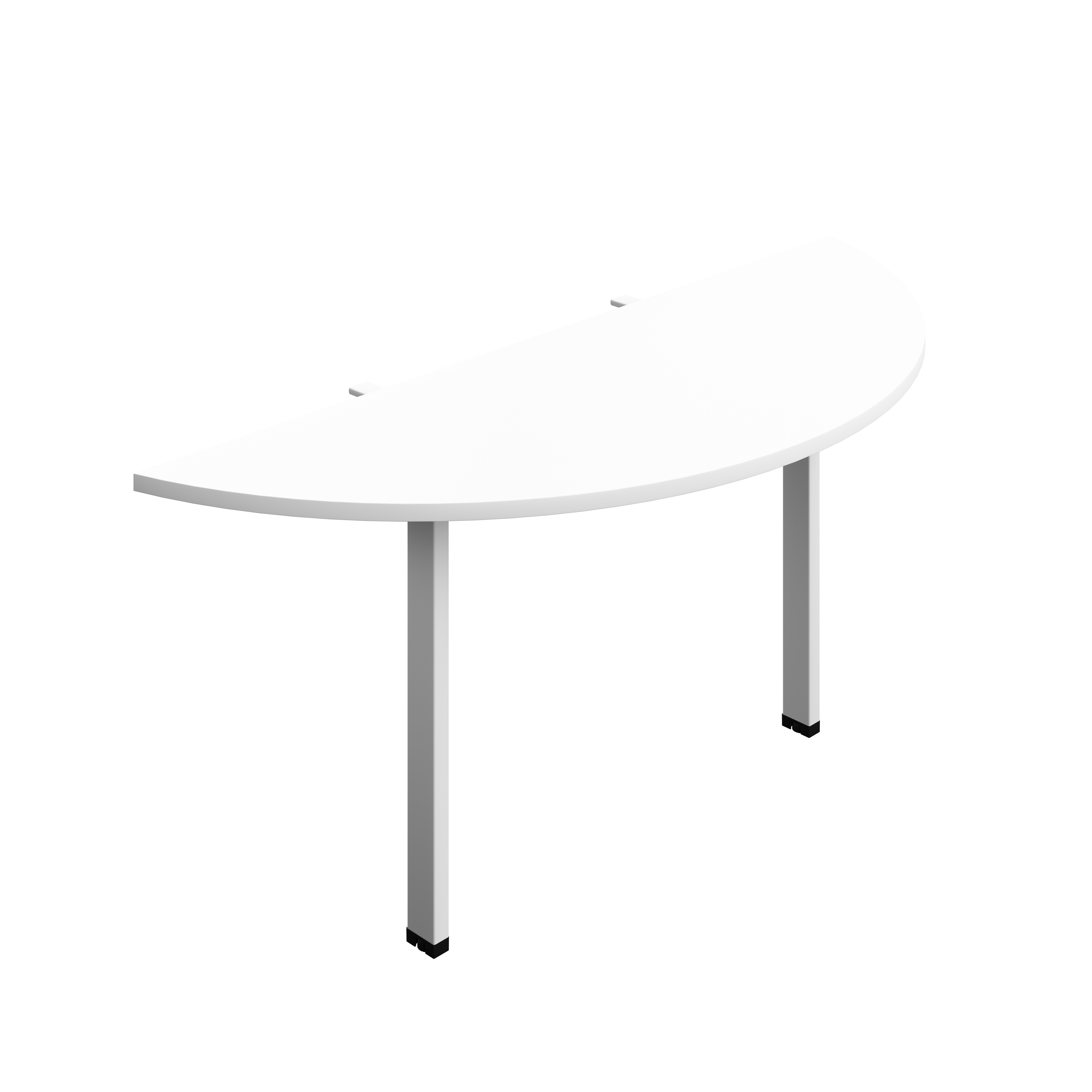Synergy Screen Depth D-End Single Person Bench : Goal Post Leg : 1600 | 600 | White/White