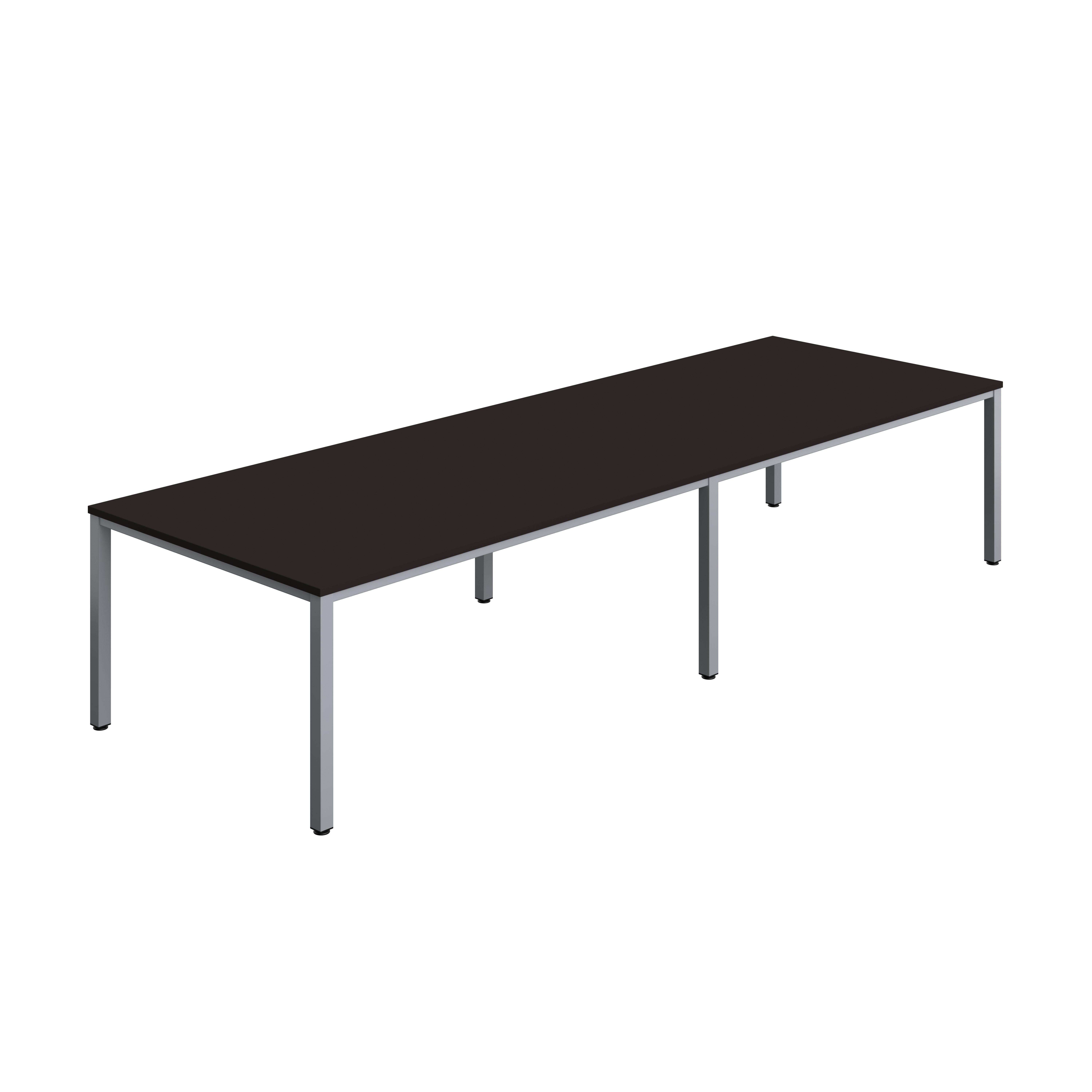 Fraction Infinity Rectangular Meeting Table (FSC) | 3600 X 1200 | Anthracite/Silver