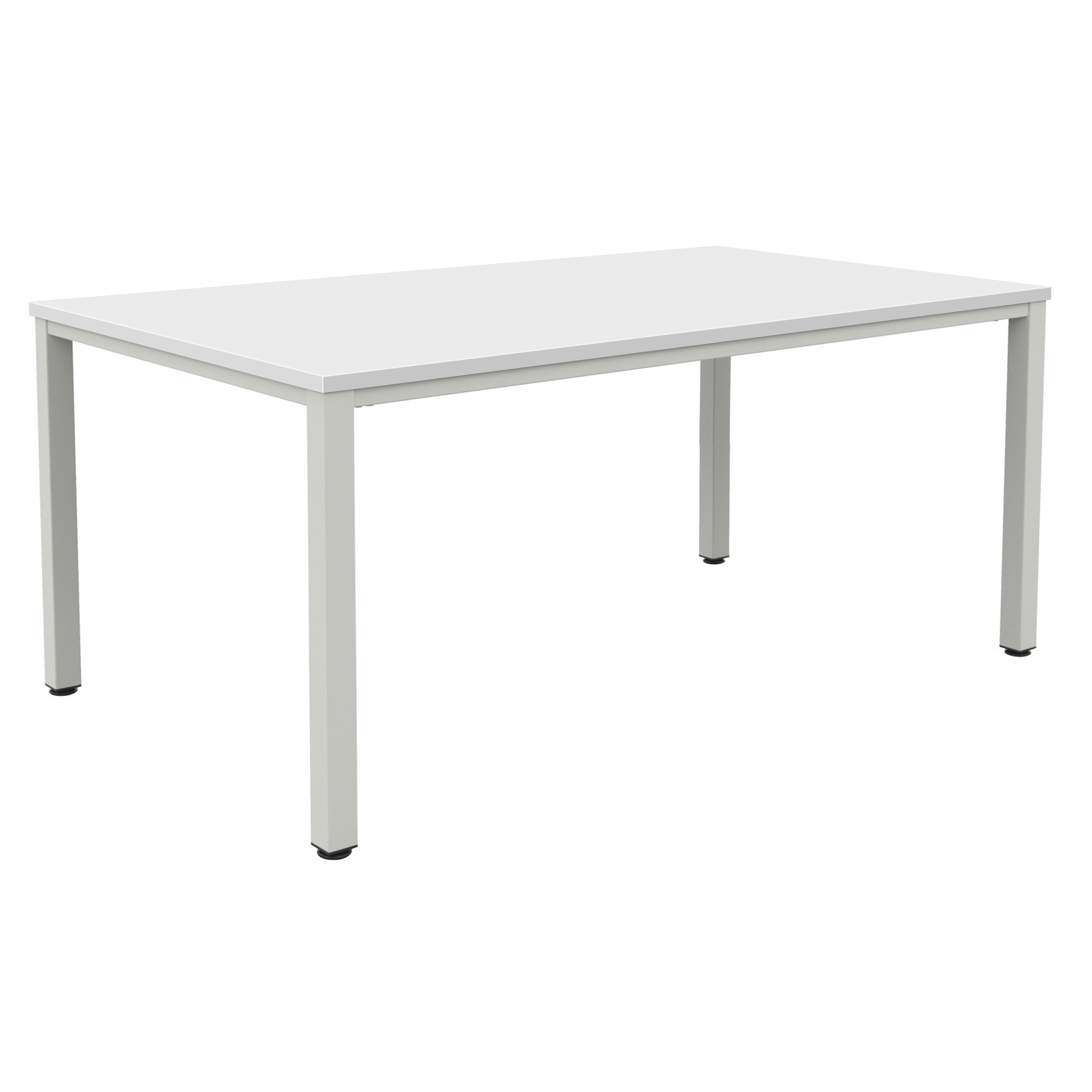 Fraction Infinity Rectangular Meeting Table (FSC) | 2400 X 1200 | White/Silver