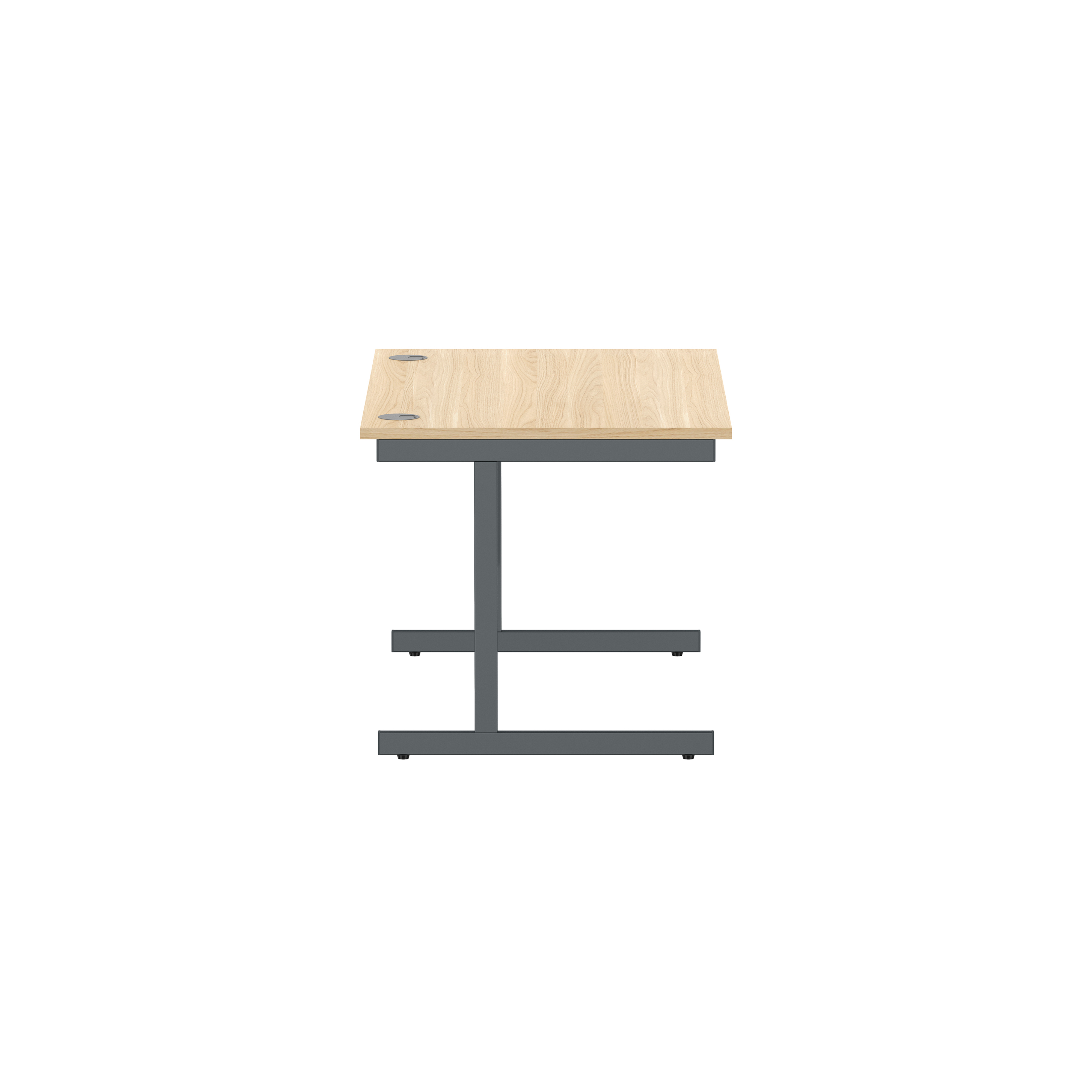 Office Rectangular Desk with Steel Single Upright Cantilever Frame (FSC) | 1200X800 | Canadian Oak/Graphite thumbnail 4