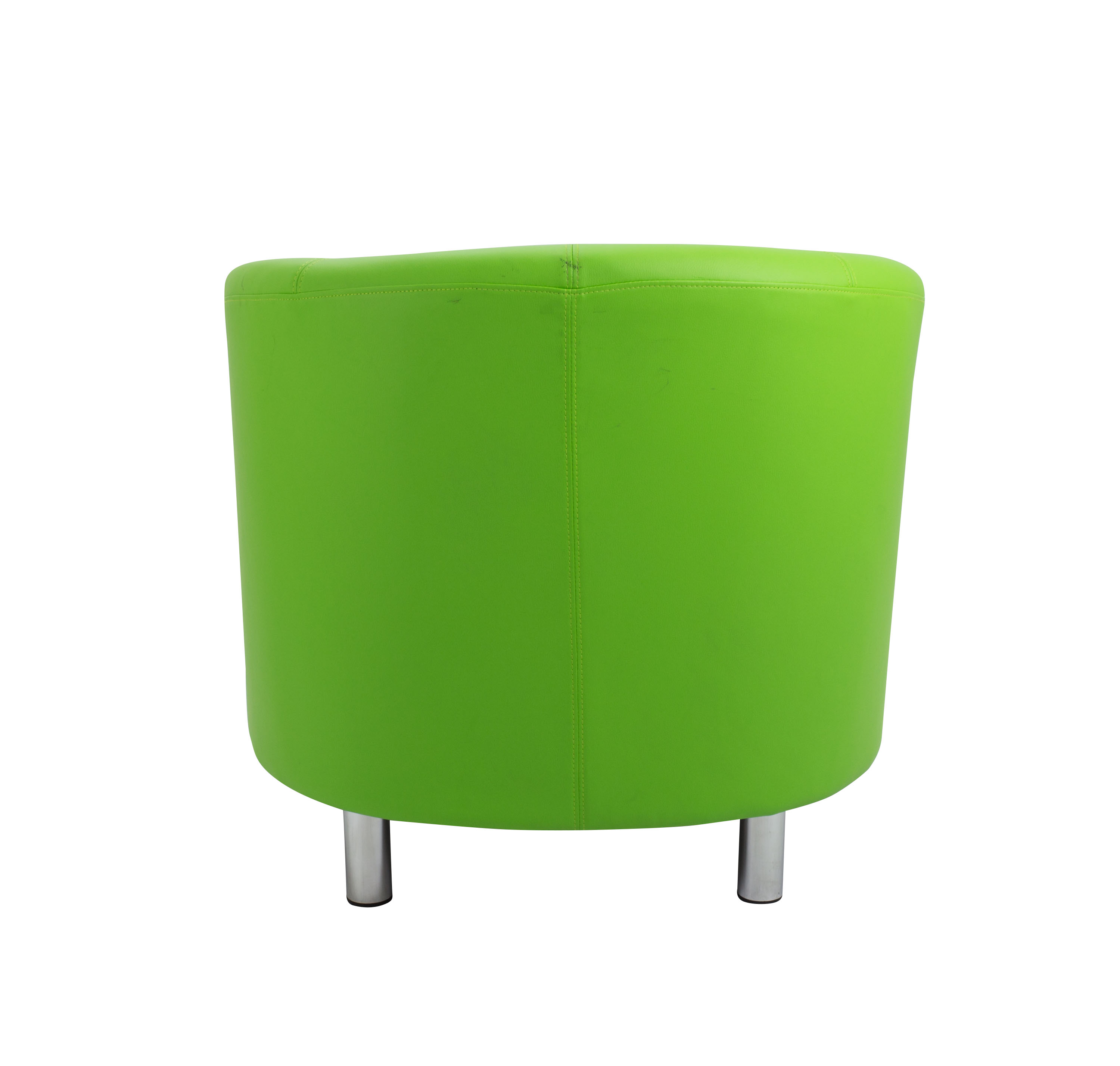 Tub Armchair with Metal Feet | Lime PU thumbnail 5