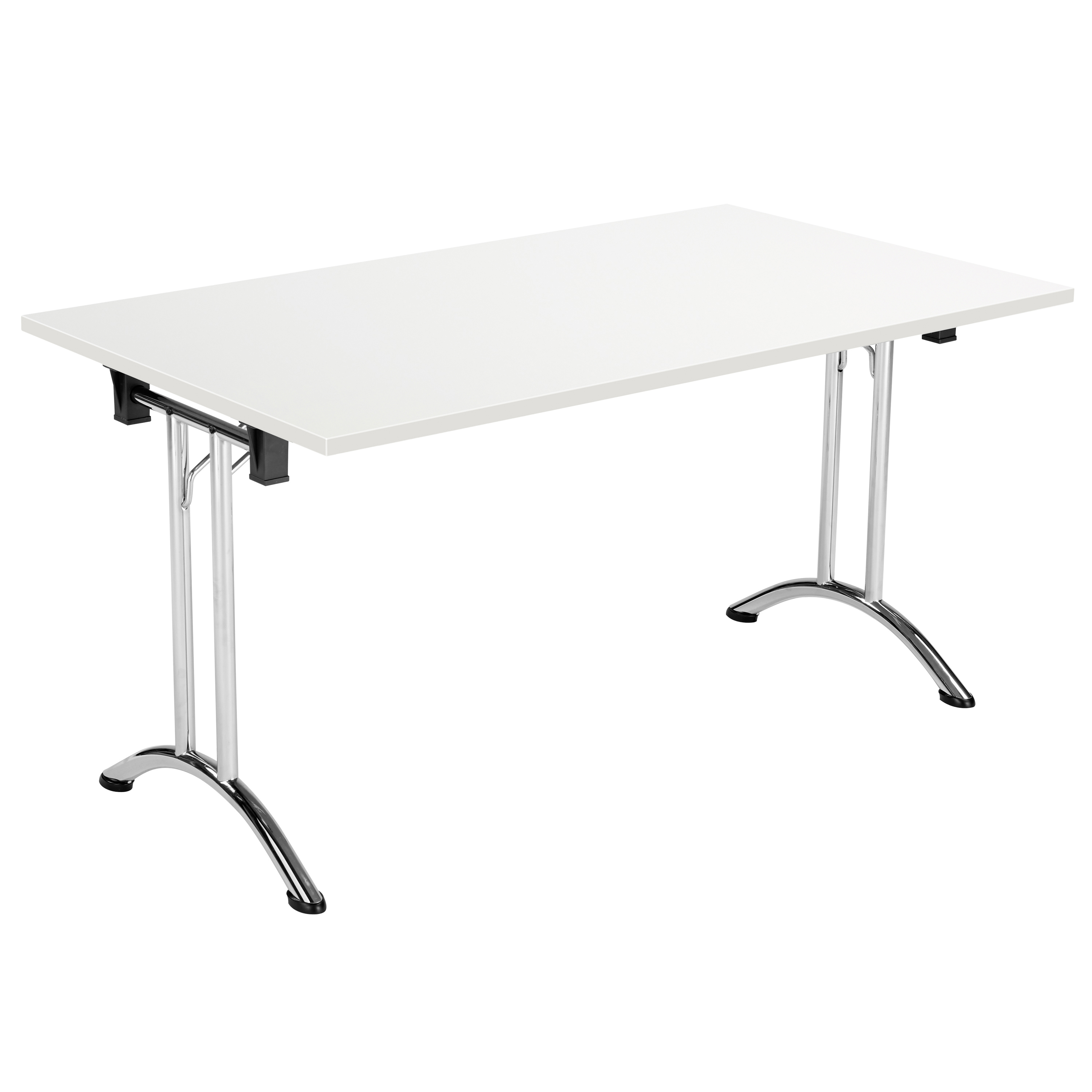 One Union Rectangular Folding Table (FSC) | 1400 X 800 | White/Chrome