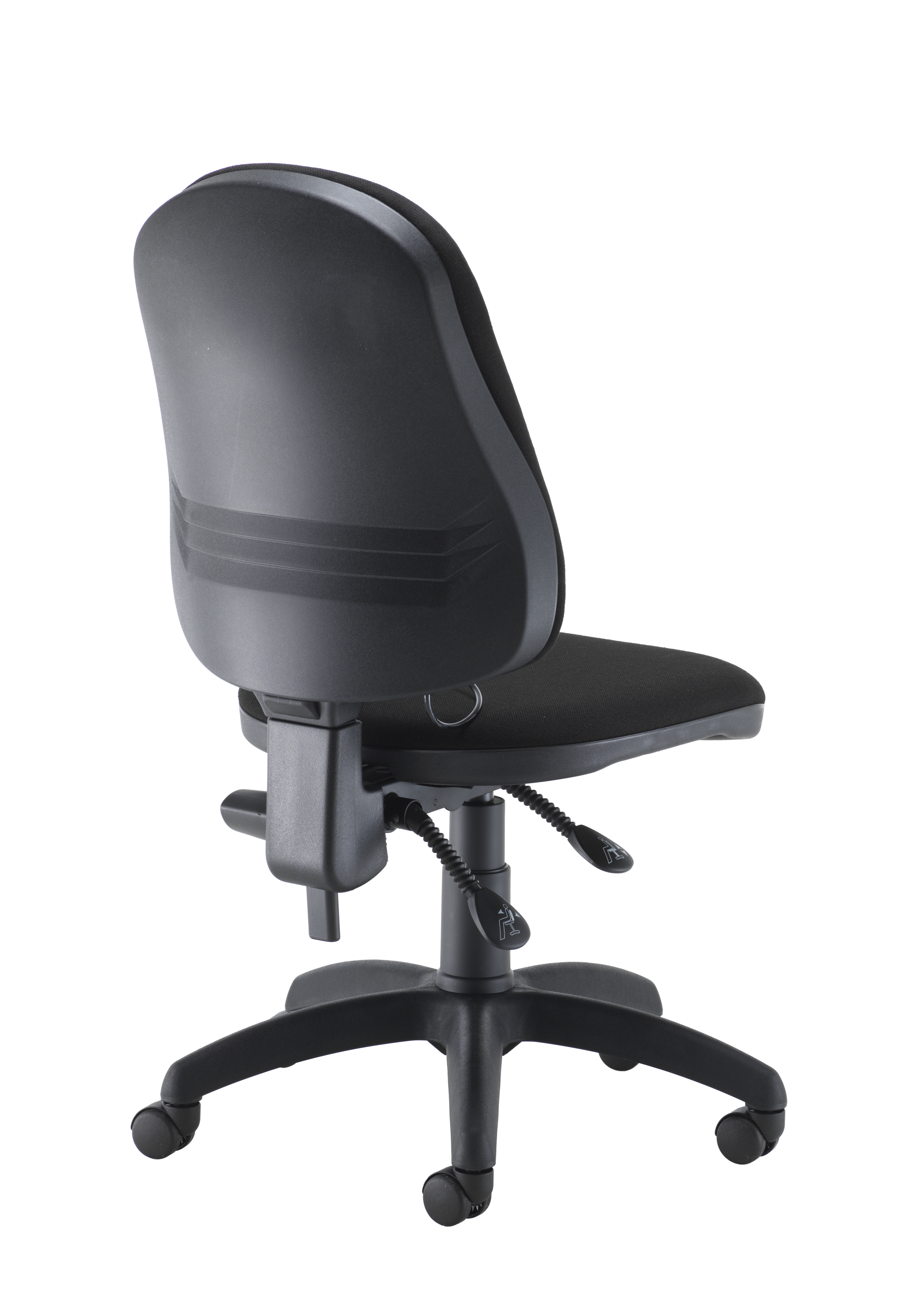 Calypso Ergo 2 Lever Office Chair with Lumbar Pump | No Arms | Black thumbnail 4