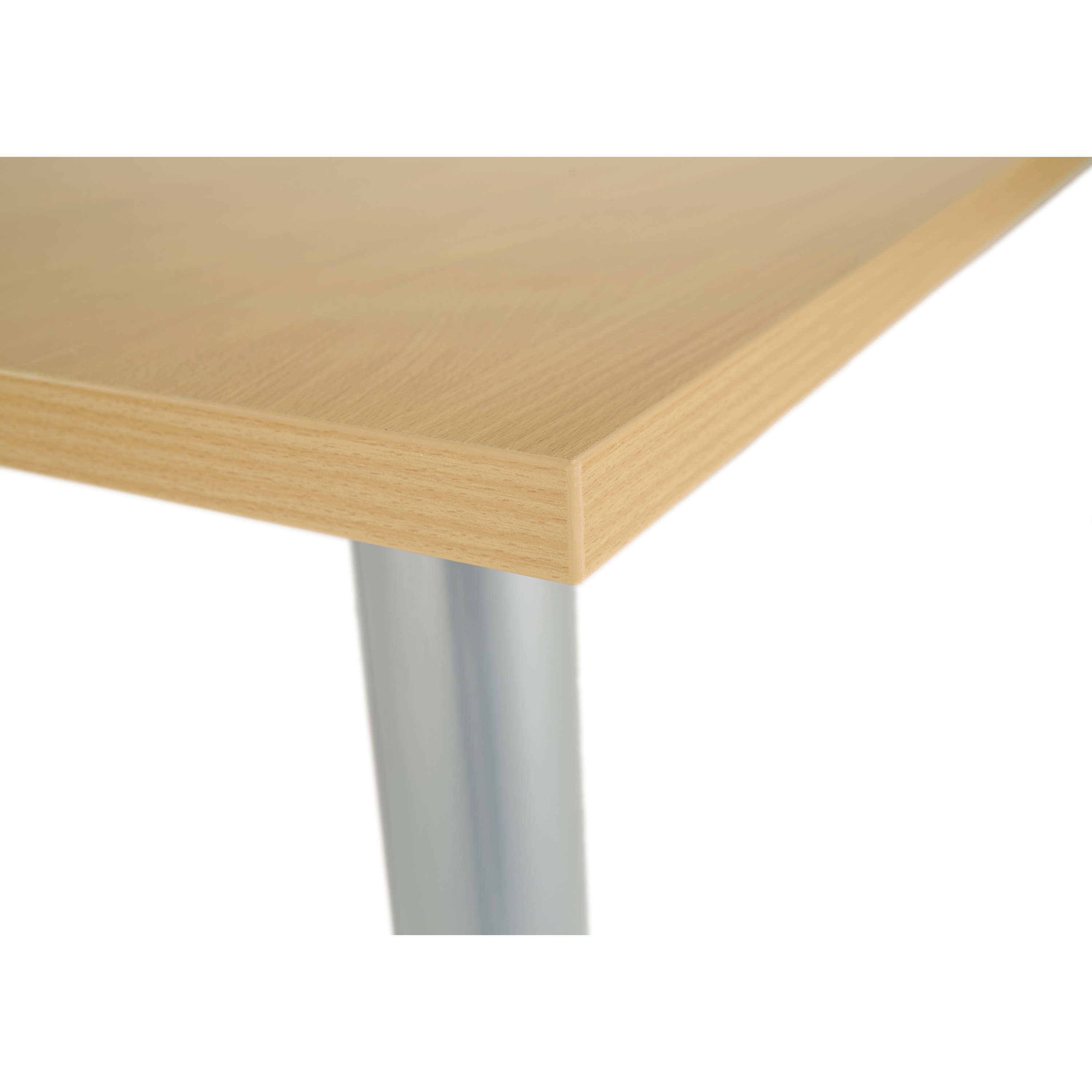 One Fraction Plus Rectangular Meeting Table (FSC) | 1200X800 | Nova Oak/Silver thumbnail 4