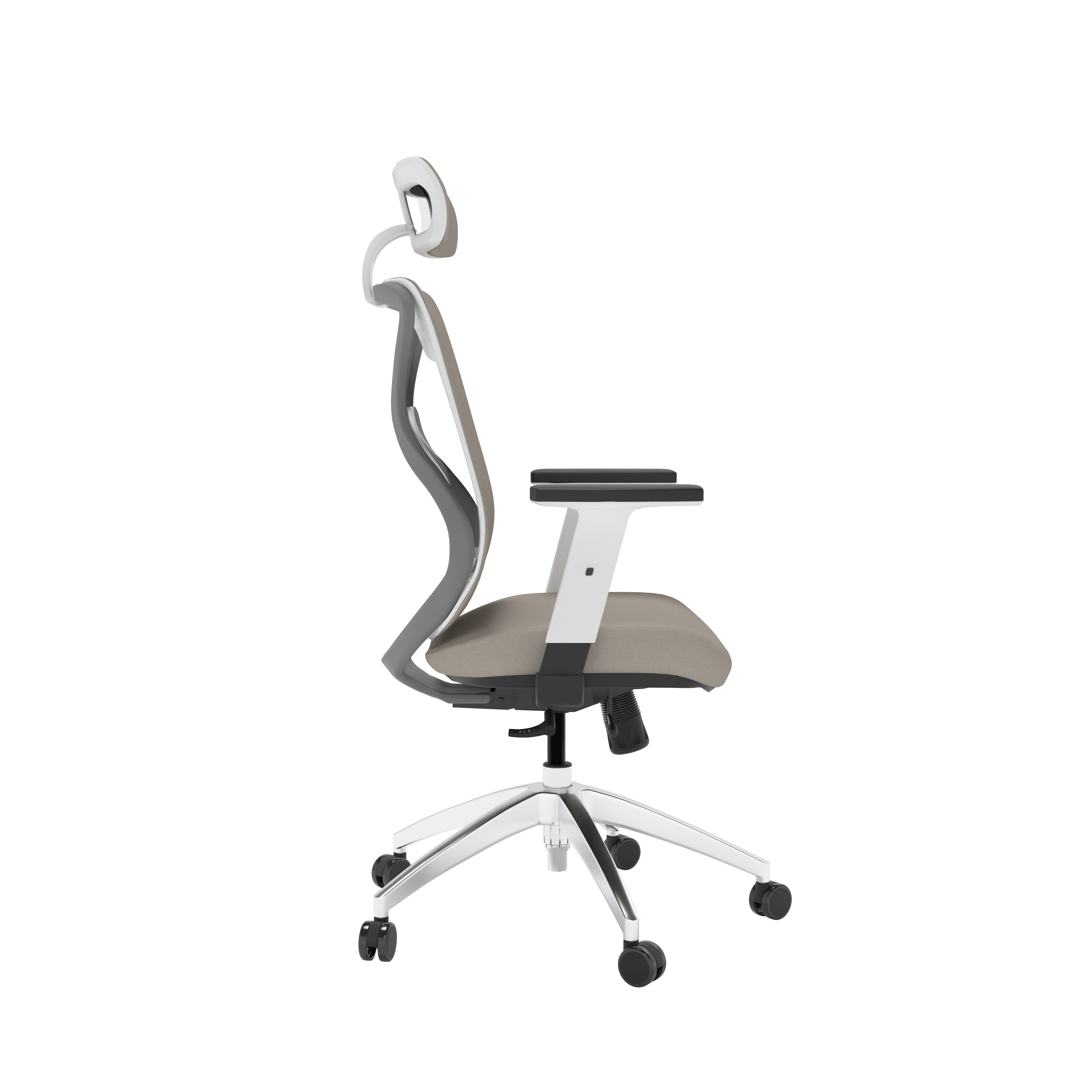 Maldini High Back Office Chair | Beige/White thumbnail 3