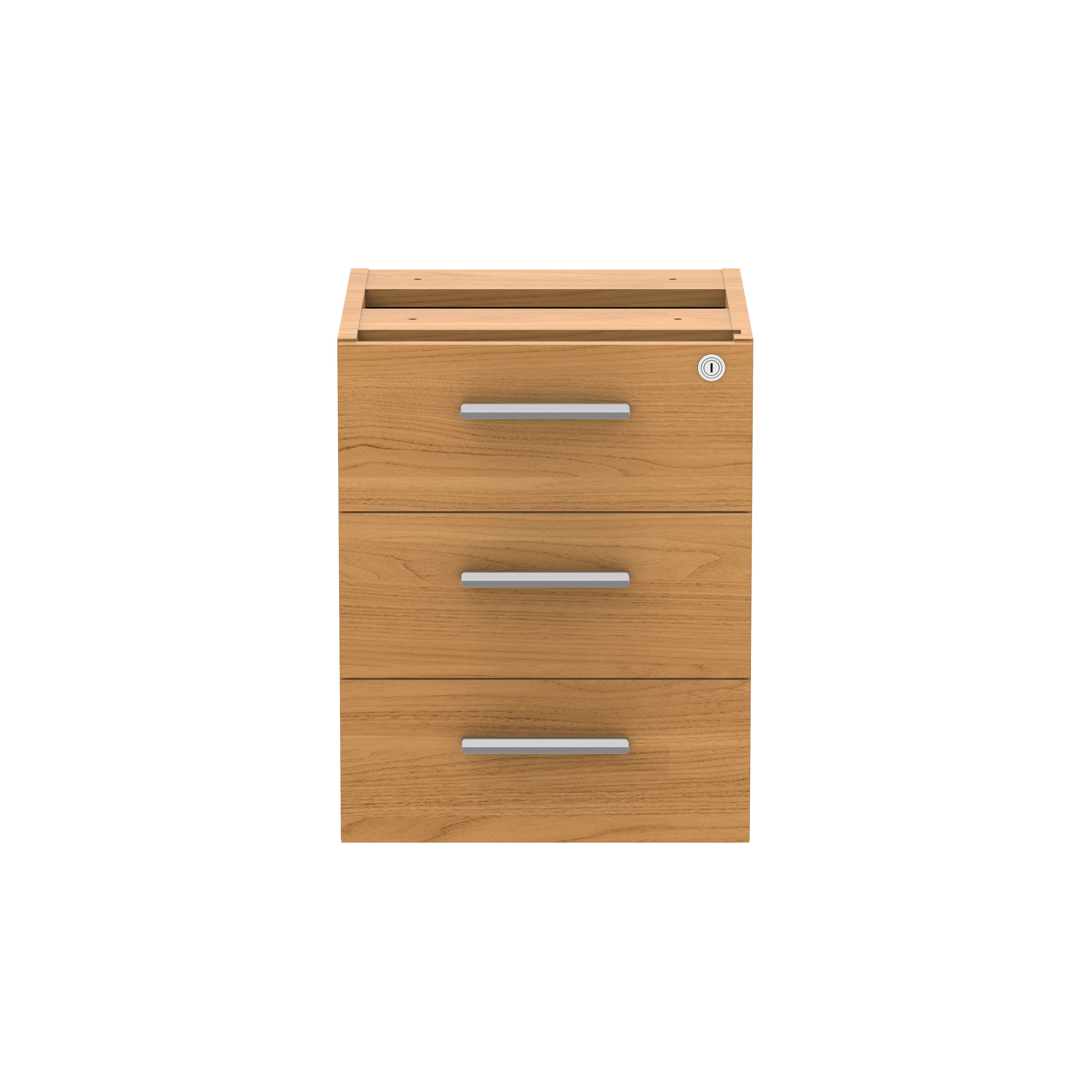 Fixed Under Desk Office Storage Unit (FSC) | 3 Drawers | 800 Deep | Norwegian Beech thumbnail 2