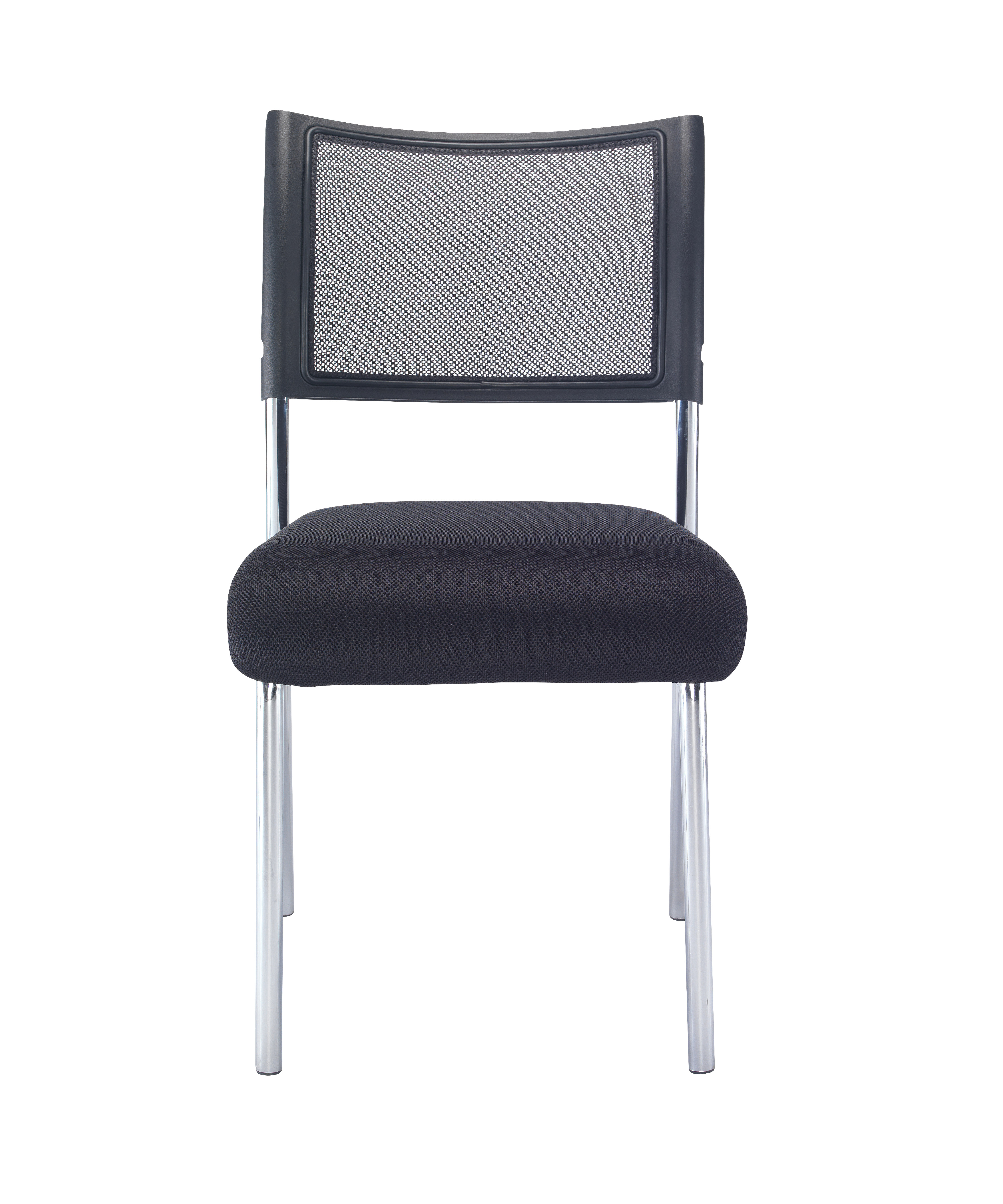 Jupiter Mesh Side Chair | Black/Chrome thumbnail 2