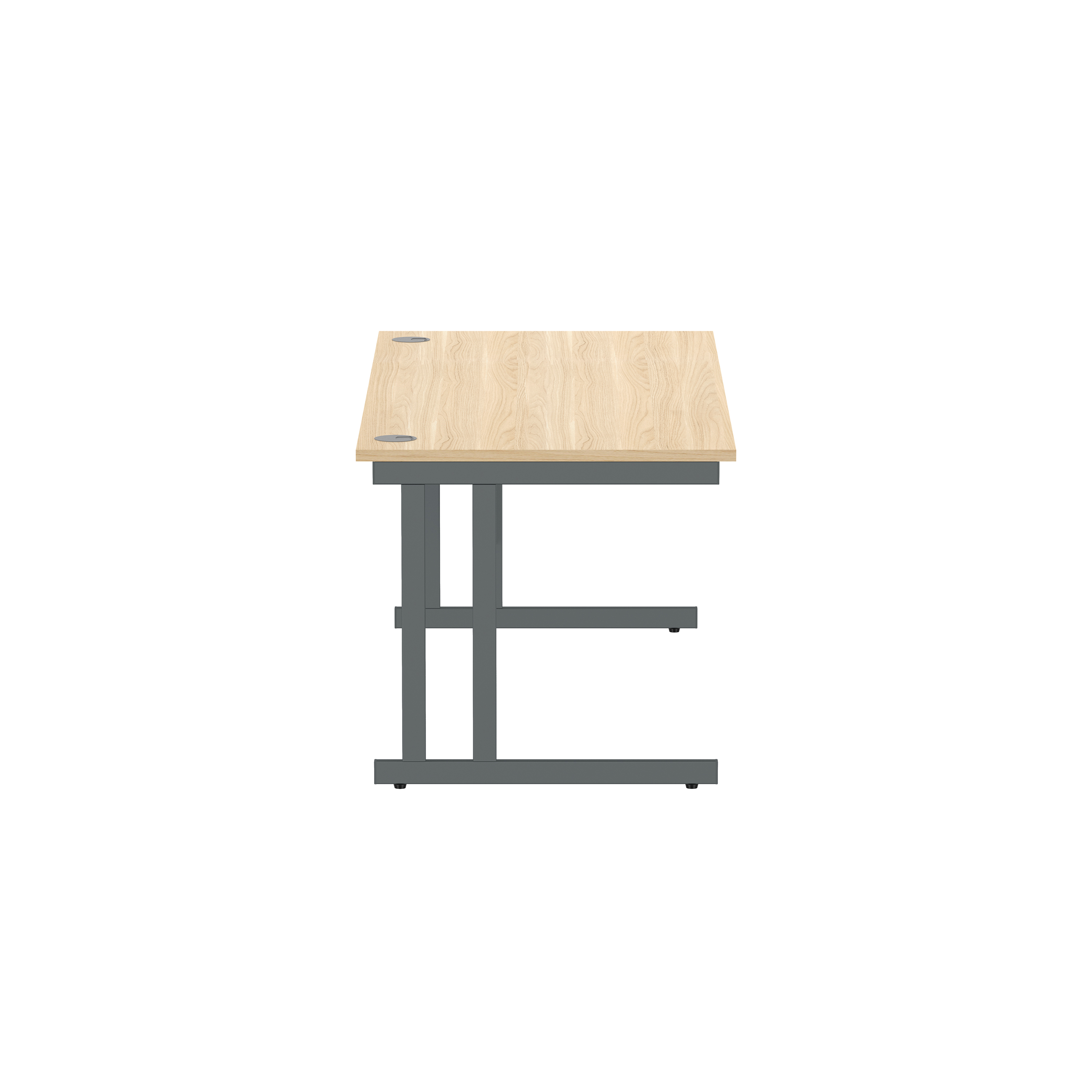 Office Rectangular Desk with Steel Double Upright Cantilever Frame (FSC) | 1800X800 | Canadian Oak/Graphite thumbnail 3