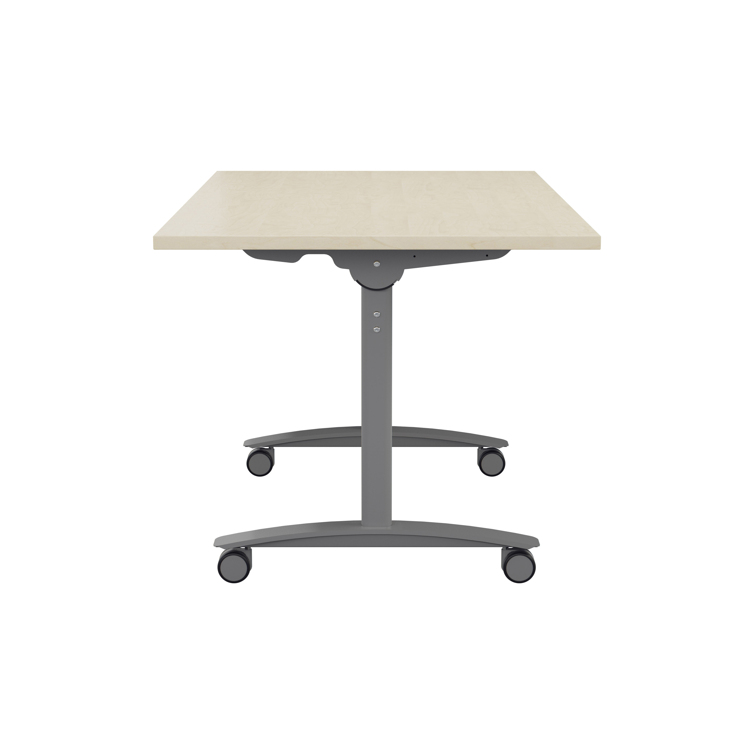 One Rectangular Tilting Table (FSC) | 1600 X 800 | Maple/Silver thumbnail 3