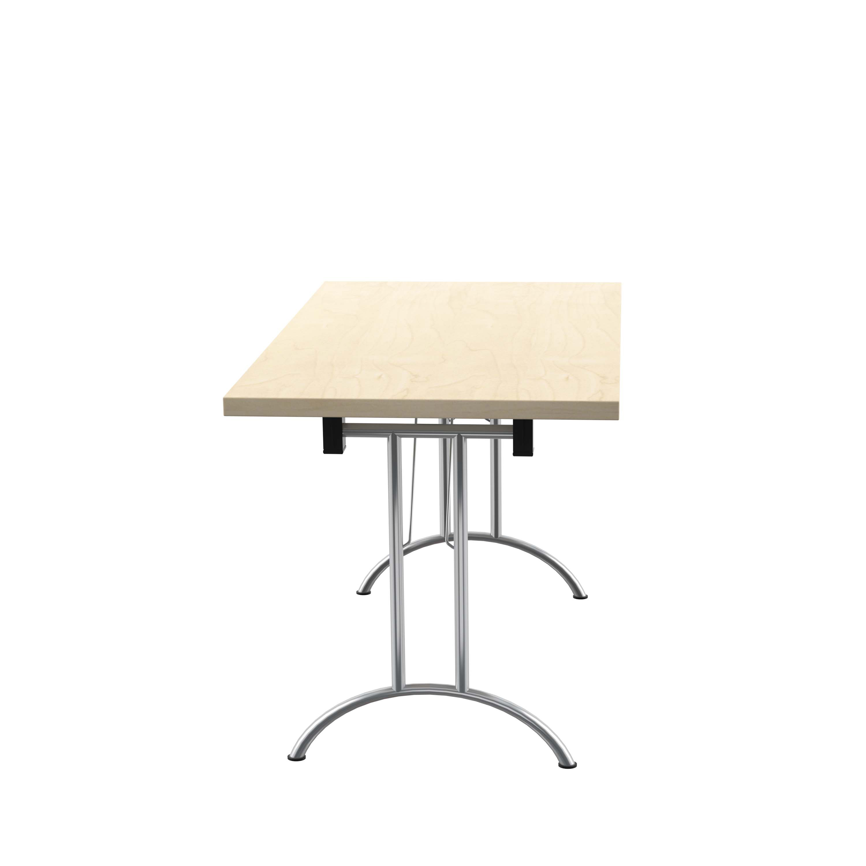 One Union Rectangular Folding Table (FSC) | 1200 X 700 | Maple/Chrome thumbnail 3