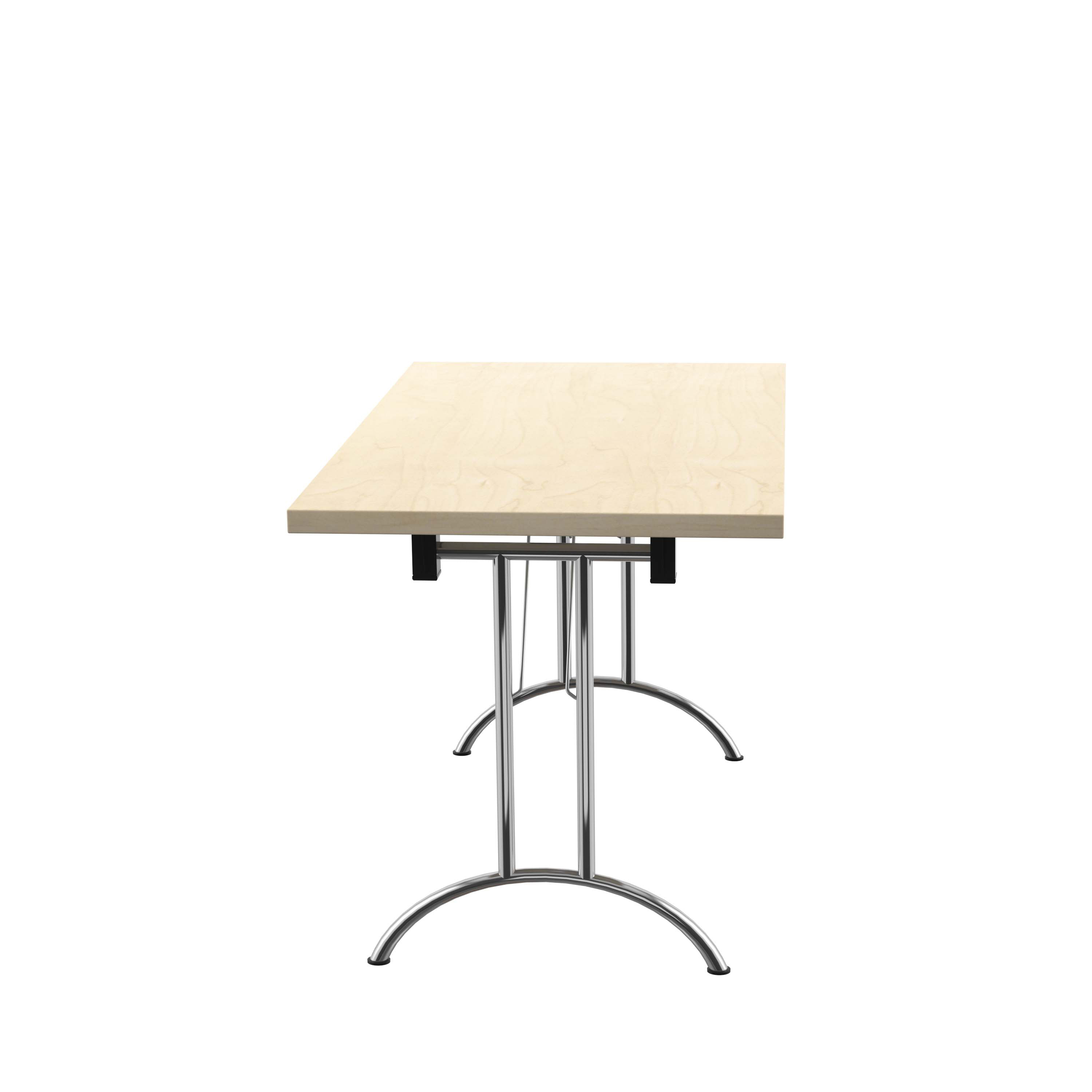 One Union Rectangular Folding Table (FSC) | 1200 X 700 | Maple/Silver thumbnail 3