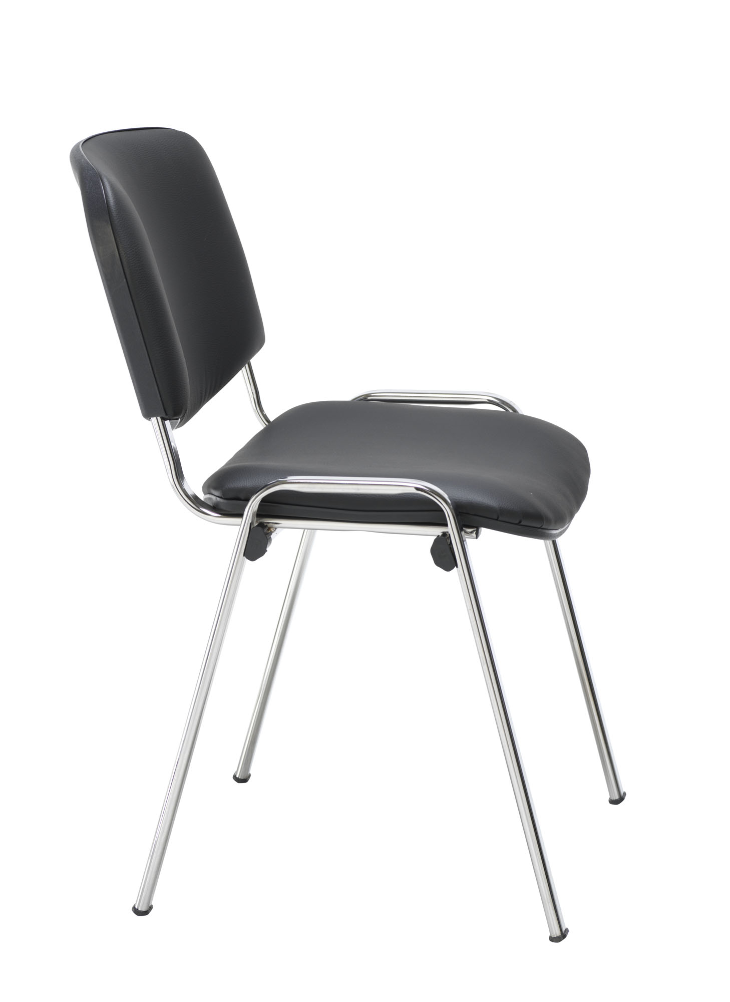 Club Chair with Chrome | Black PU/Chrome thumbnail 3