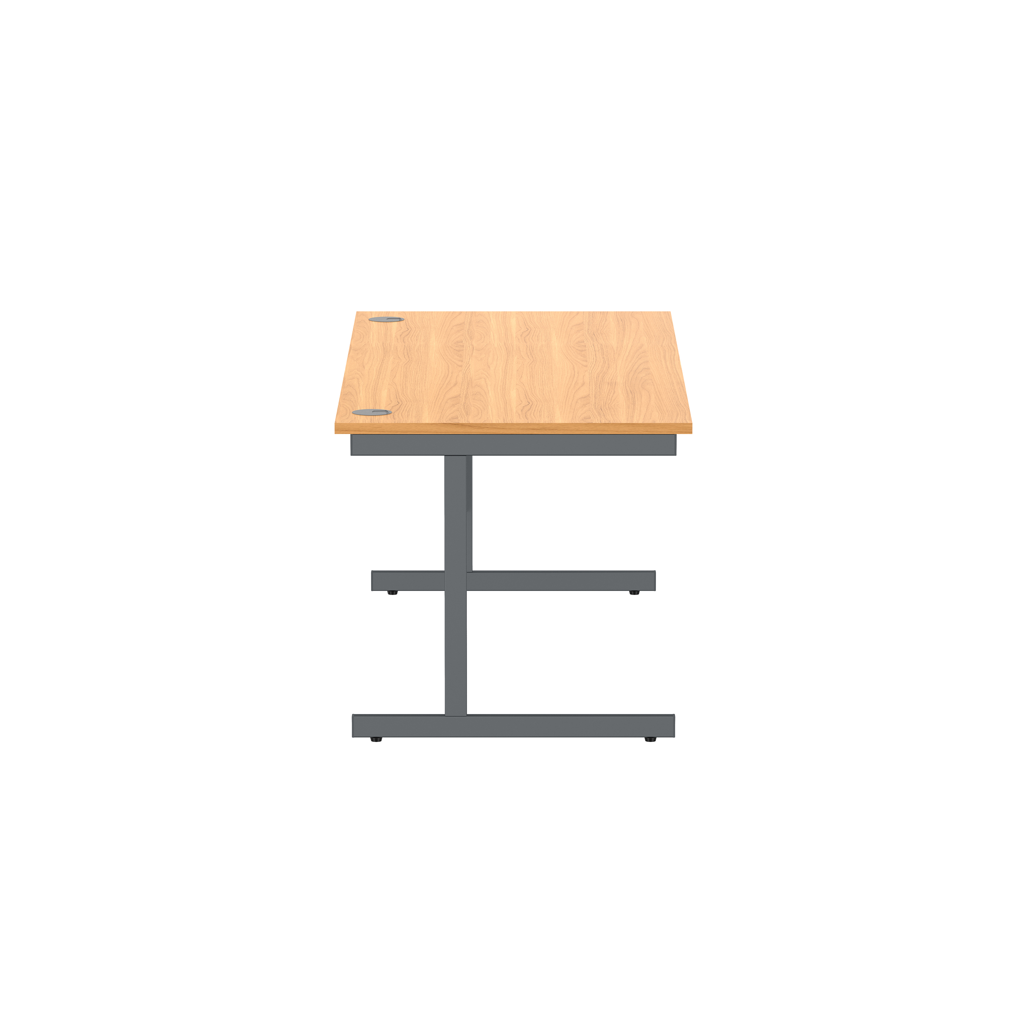 Office Rectangular Desk with Steel Single Upright Cantilever Frame (FSC) | 1800X800 | Norwegian Beech/Graphite thumbnail 3