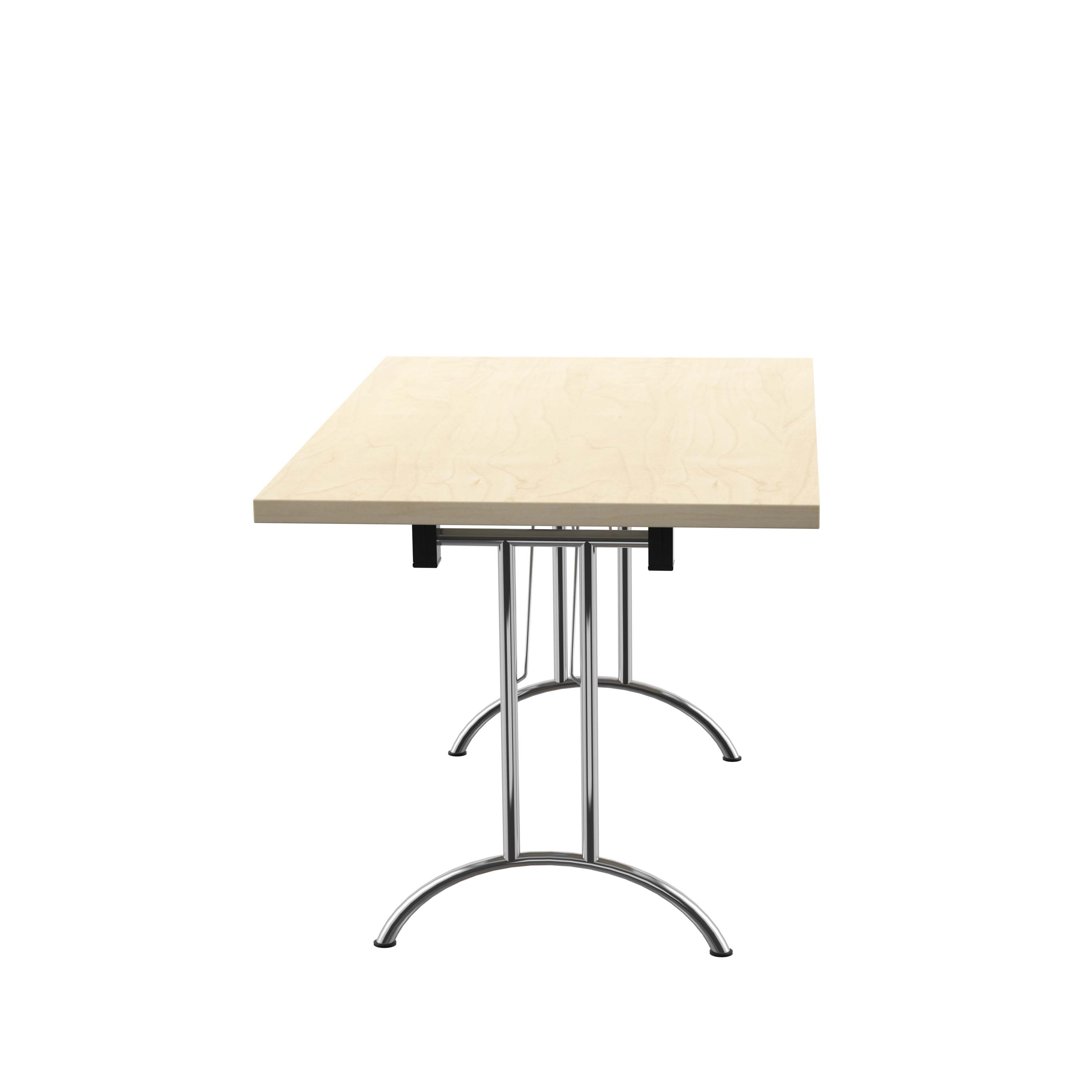 One Union Rectangular Folding Table (FSC) | 1200 X 800 | Maple/Silver thumbnail 3