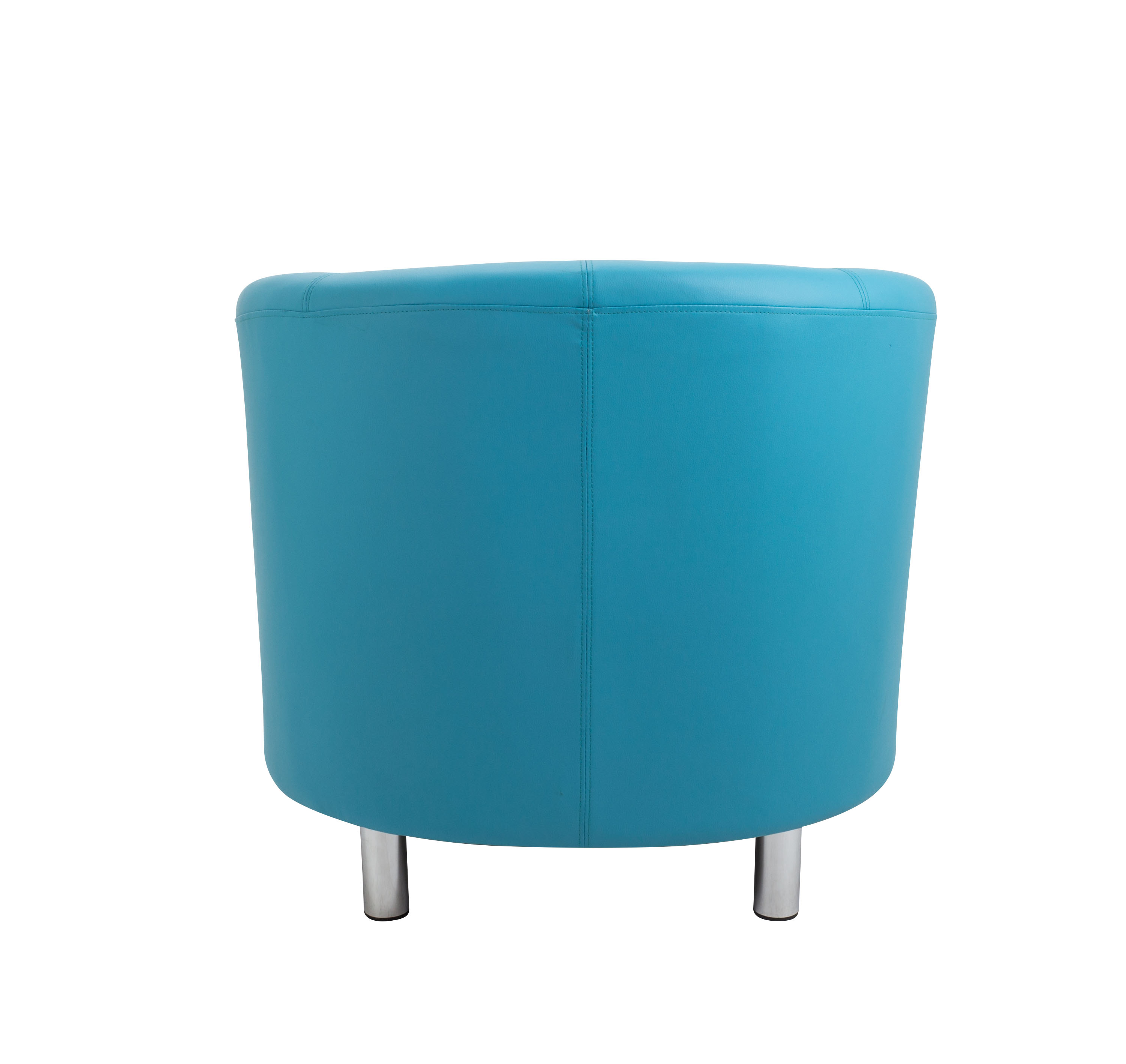 Tub Armchair with Metal Feet | Sky Blue PU thumbnail 5