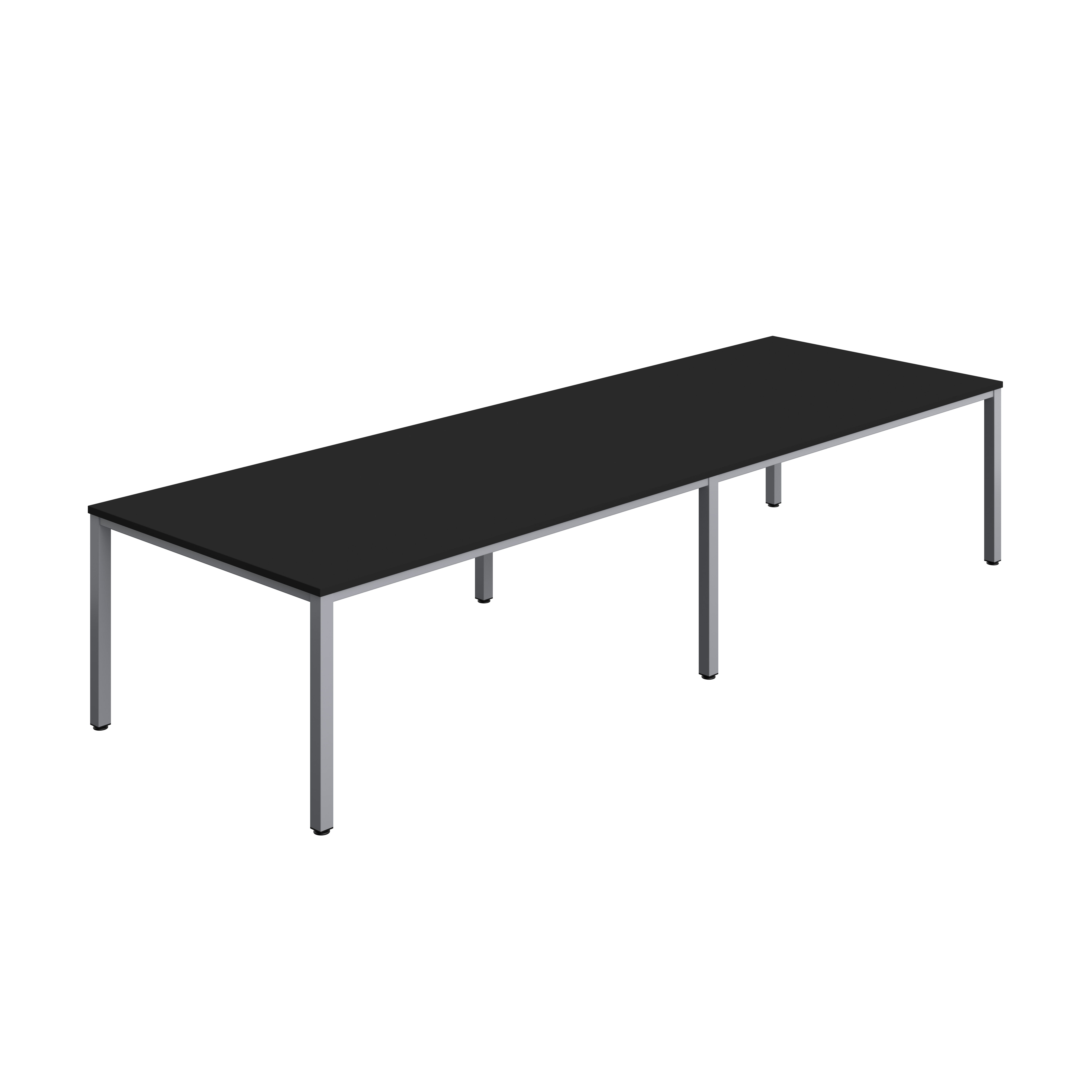 Fraction Infinity Rectangular Meeting Table (FSC) | 3600 X 1200 | Black/Silver
