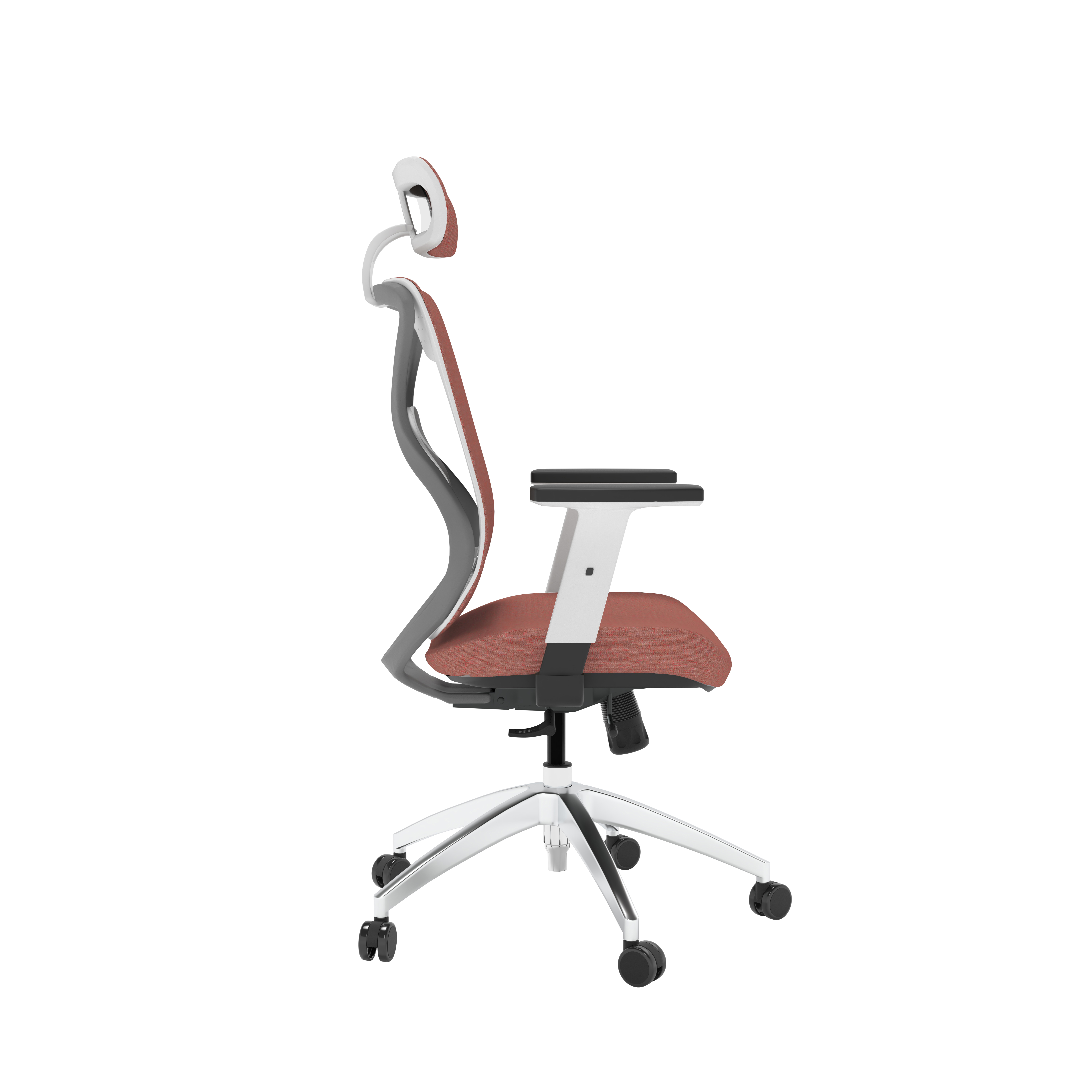 Maldini High Back Office Chair | Orange/White thumbnail 4