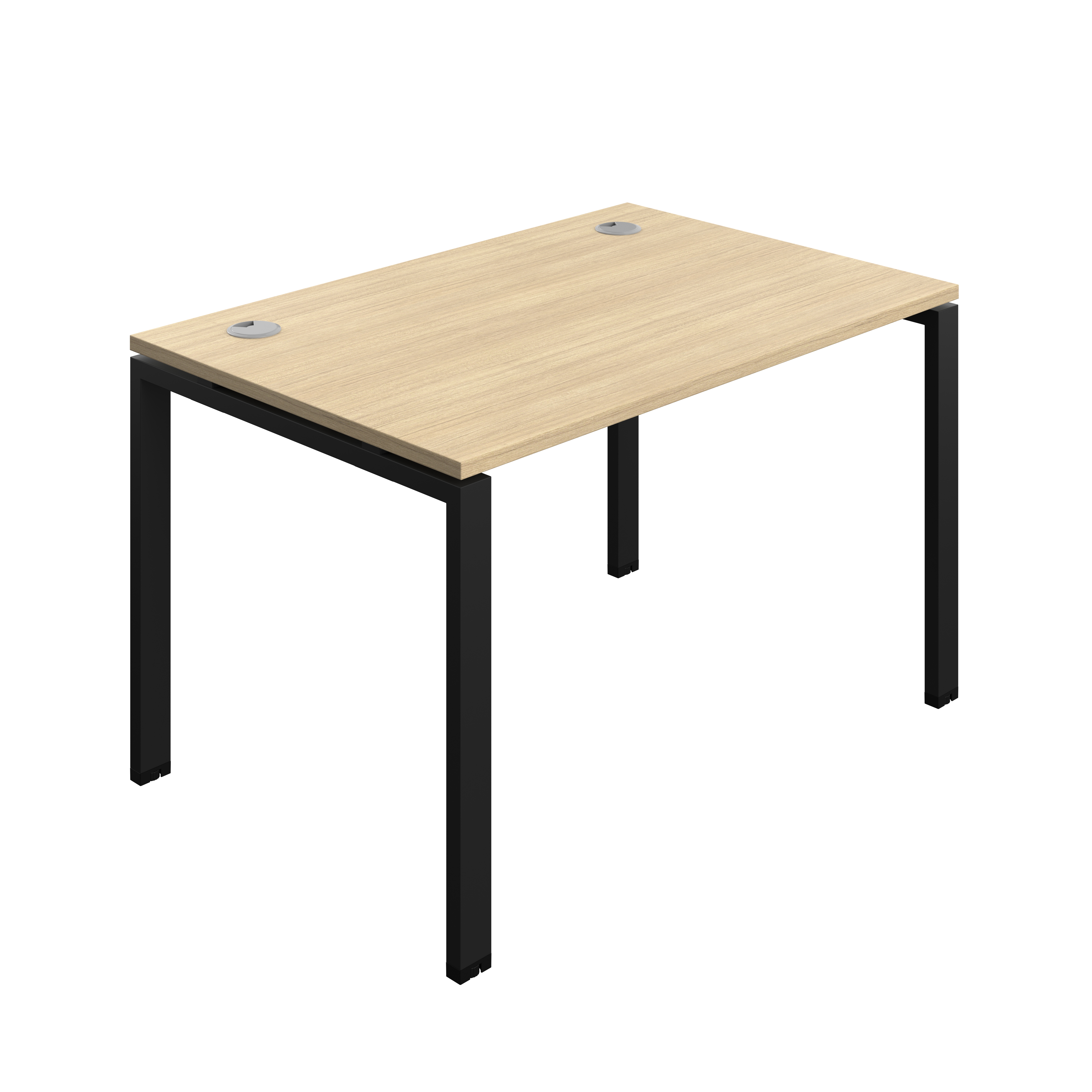 Synergy Bench with Cable Ports: 1 Person (FSC) : Goal Post Leg : 1200 | 800 | Nova Oak/Black
