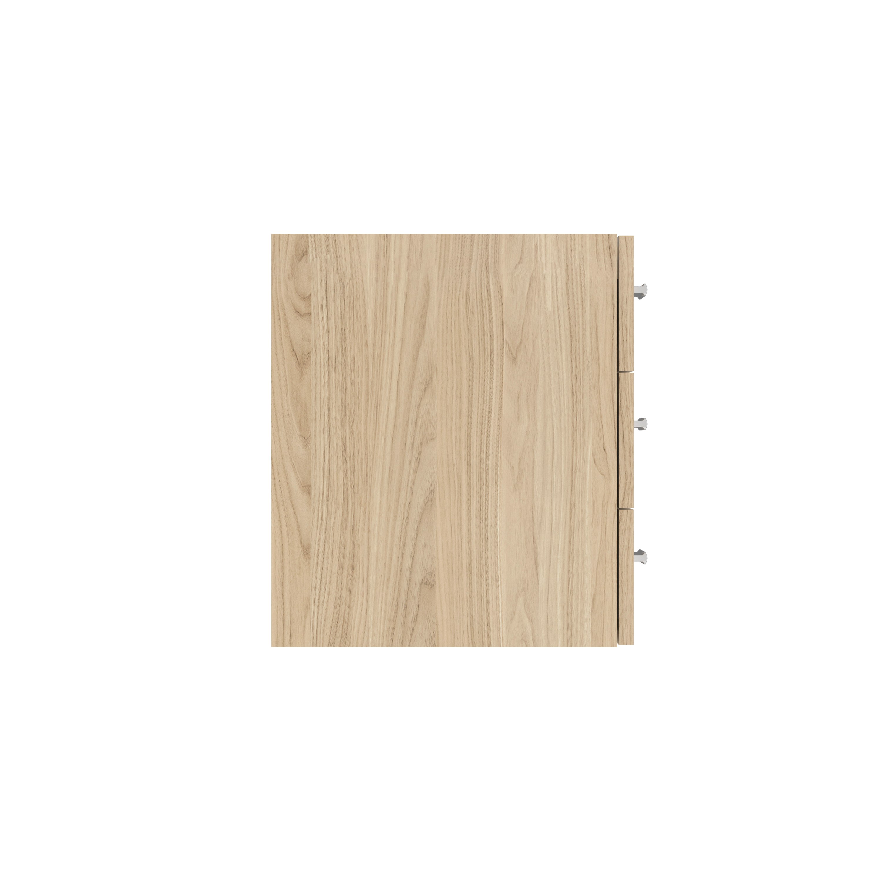 Fixed Under Desk Office Storage Unit (FSC) | 3 Drawers | 800 Deep | Canadian Oak thumbnail 3