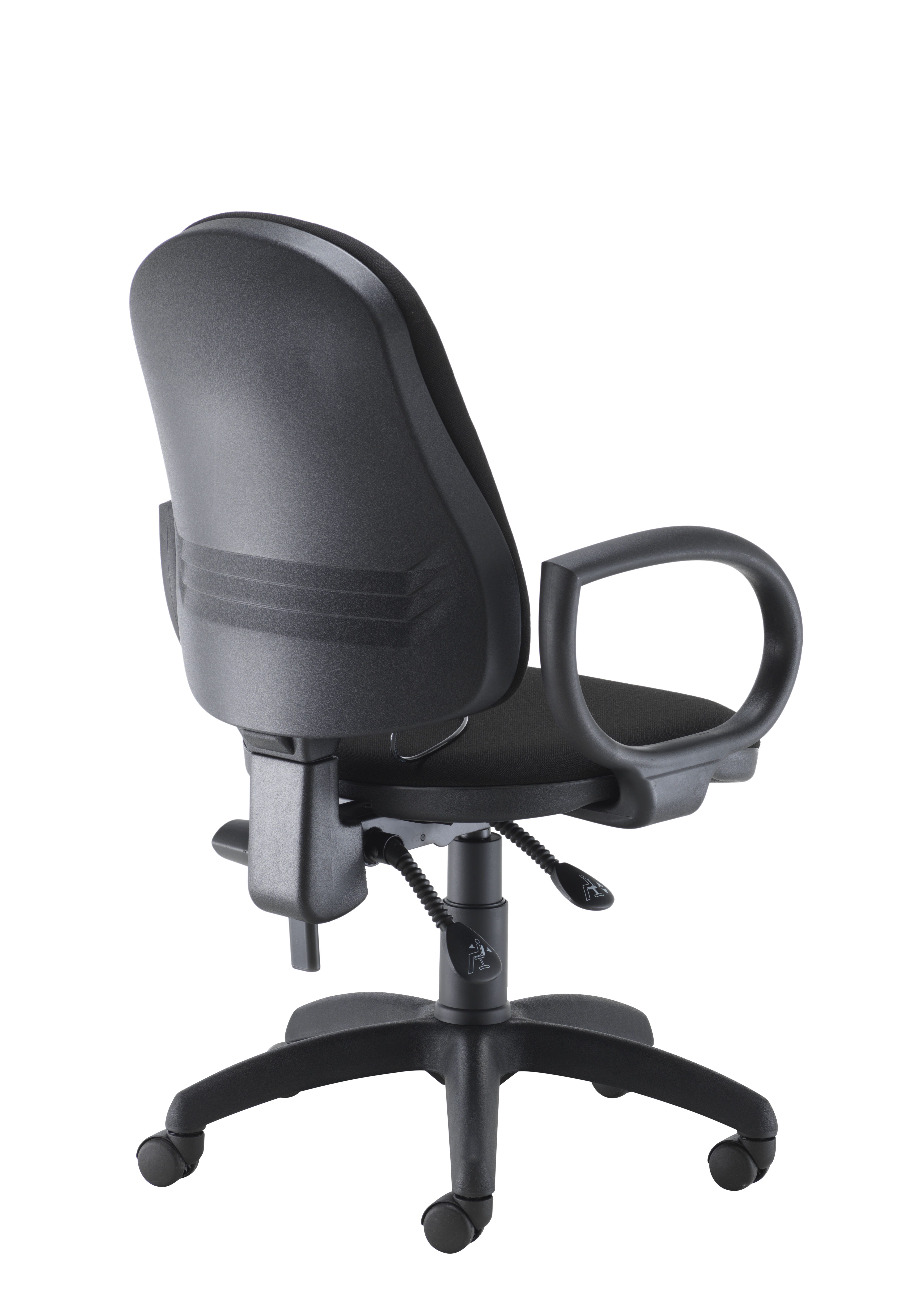Calypso Ergo 2 Lever Office Chair with Lumbar Pump | Fixed Arms | Black thumbnail 4