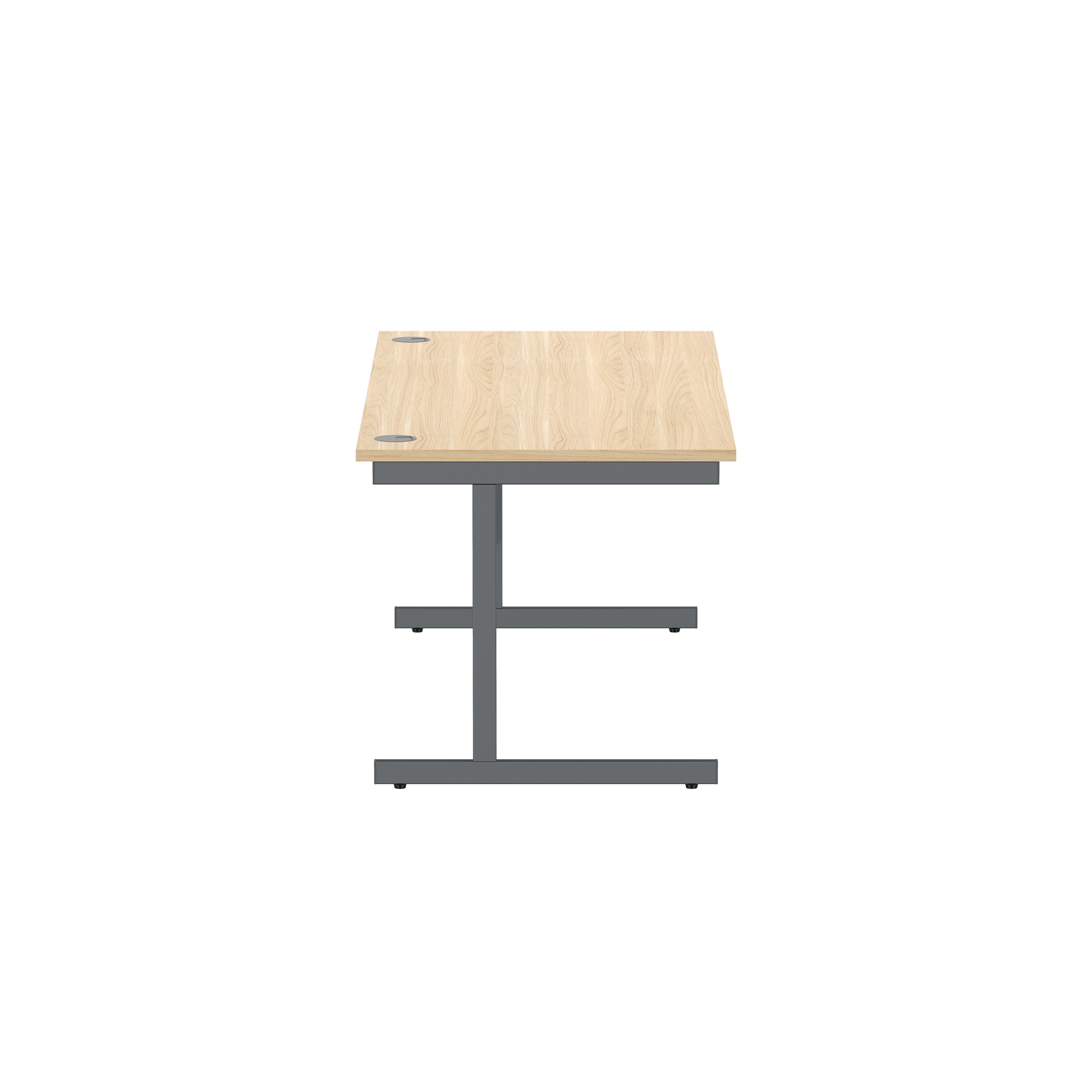 Office Rectangular Desk with Steel Single Upright Cantilever Frame (FSC) | 1800X800 | Canadian Oak/Graphite thumbnail 3