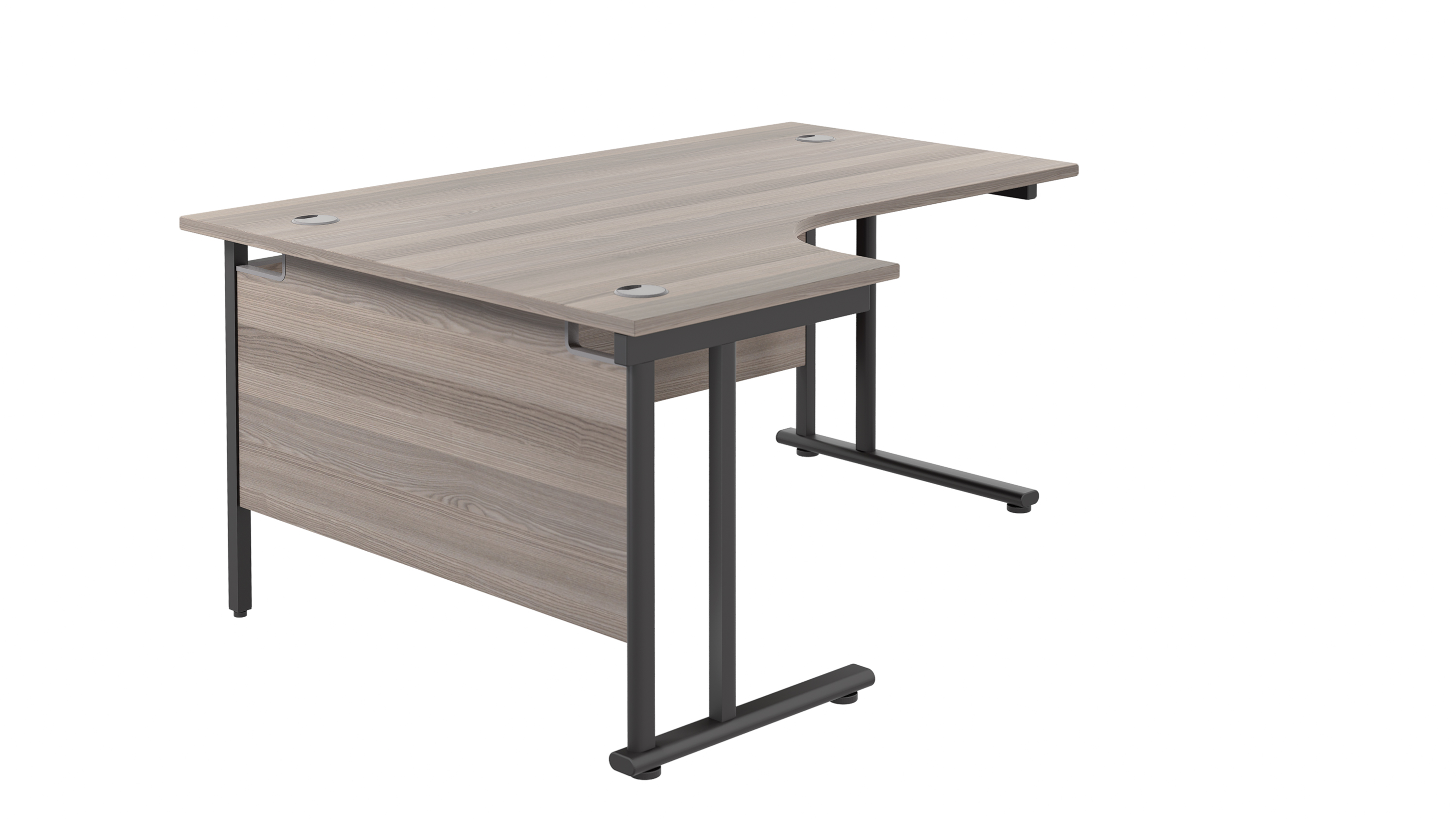 Twin+Upright+Left+Hand+Radial+Desk+%28FSC%29+1600X1200+Grey+Oak%2FBlack