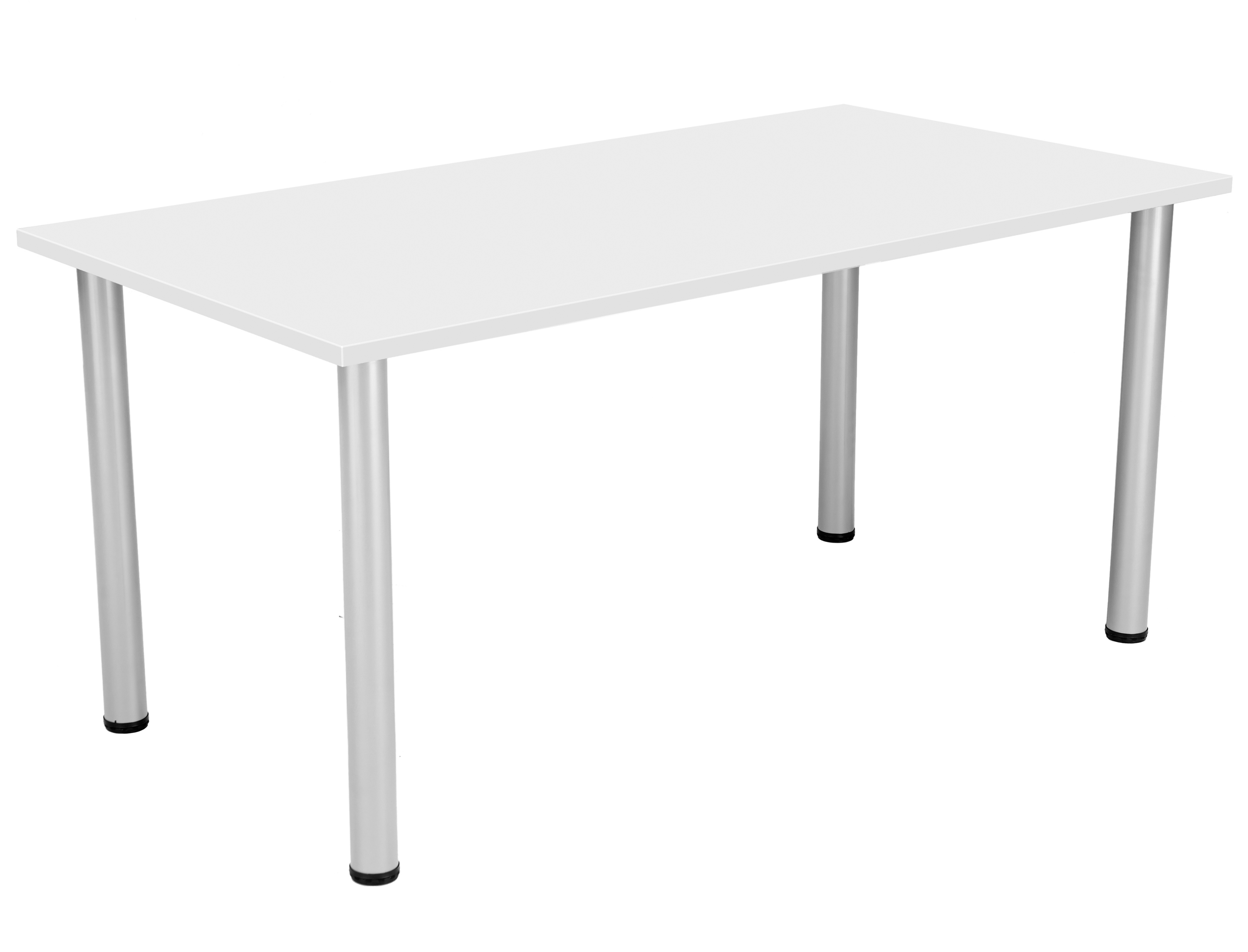 One Fraction Plus Rectangular Meeting Table (FSC) | 1600X800 | White/Silver