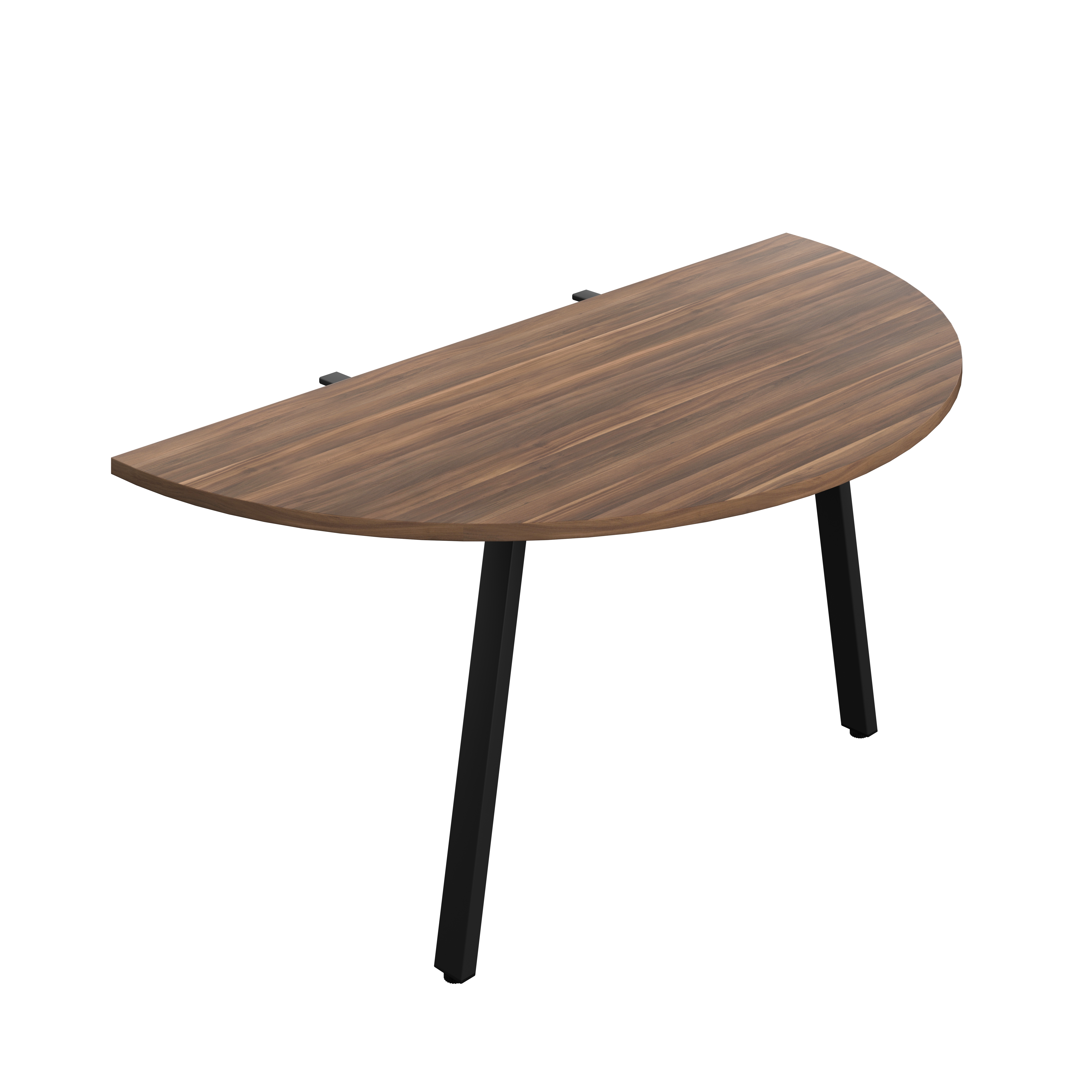 Synergy Screen Depth D-End Single Person Bench : A-Frame Leg : 1600 | 800 | Dark Walnut/Black