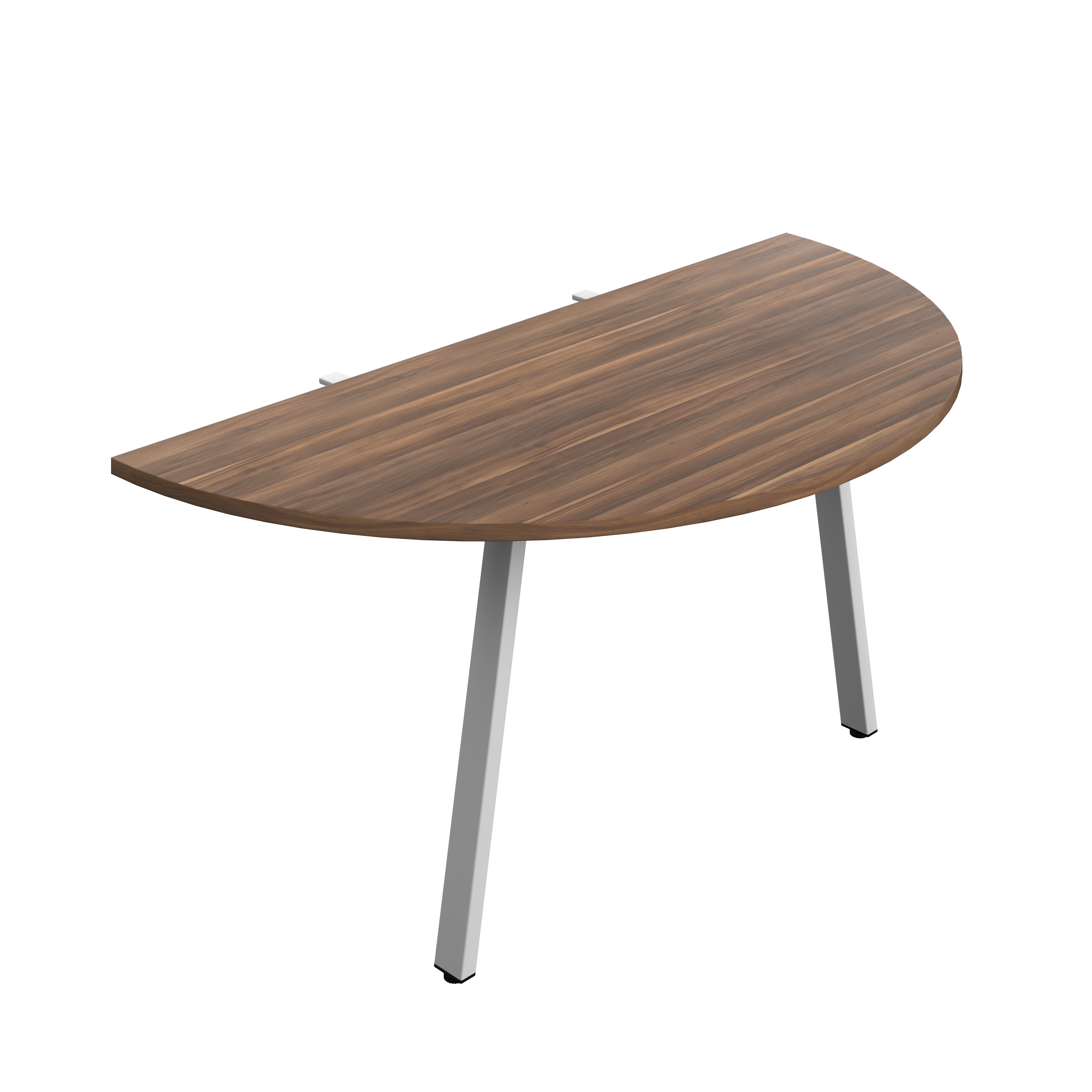 Synergy Screen Depth D-End Single Person Bench : A-Frame Leg : 1600 | 800 | Dark Walnut/Silver